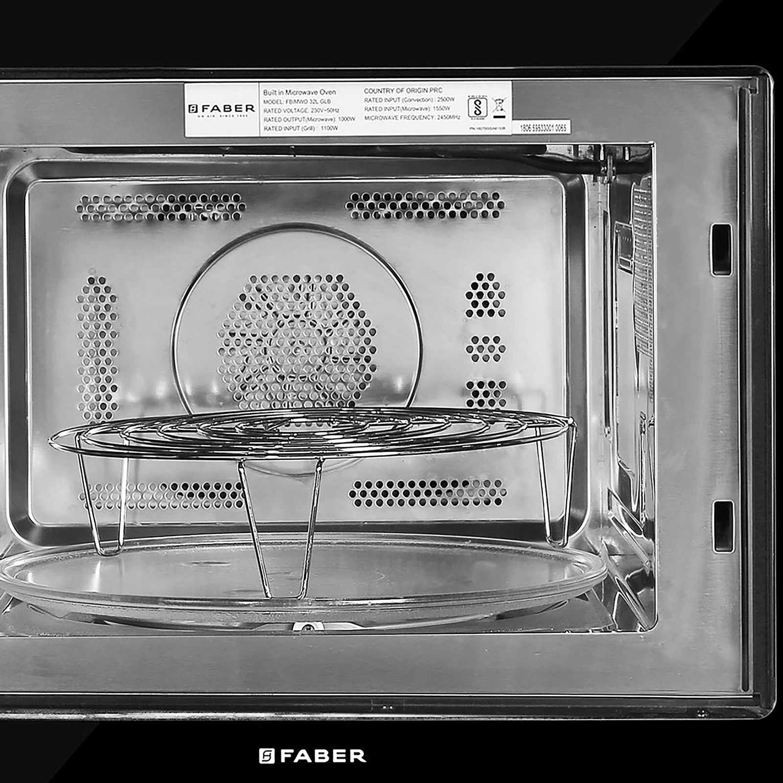 FABER FBIMWO GLB 32L 60cm Built-in Microwave with 10 Autocook Menus (FBIMWO 32L CGS BK, Black) FABER FBIMWO GLB 32L 60cm Built-in Microwave with 10 Autocook Menus (FBIMWO 32L CGS BK, Black)_6
