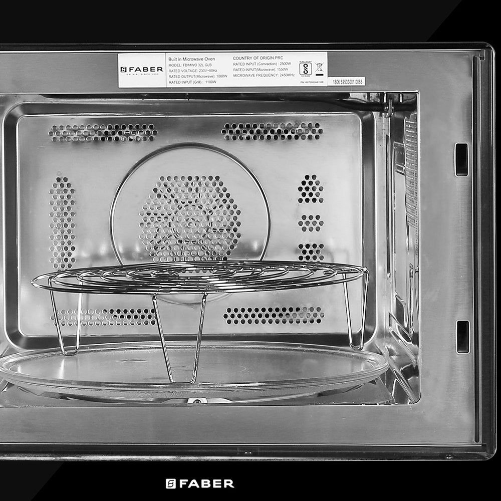 FABER FBIMWO GLB 32L 60cm Built-in Microwave with 10 Autocook Menus (FBIMWO 32L CGS BK, Black) FABER FBIMWO GLB 32L 60cm Built-in Microwave with 10 Autocook Menus (FBIMWO 32L CGS BK, Black)_9