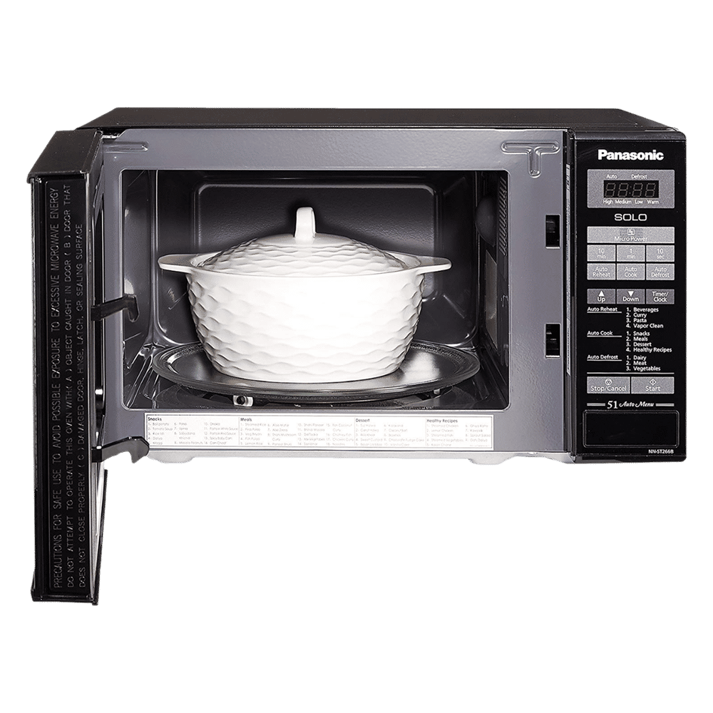 Panasonic 20L Solo Microwave Oven with 51 Autocook Menus (NN-ST266BFDG, Black)_4