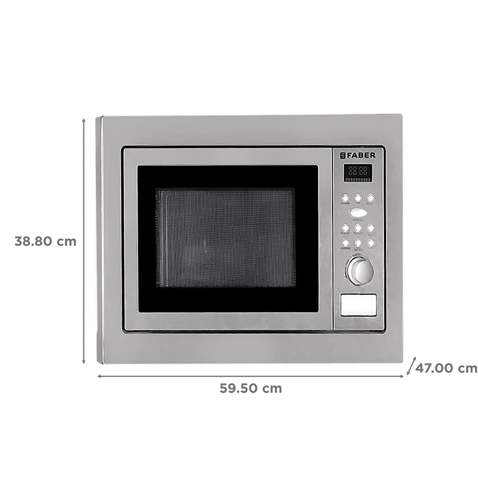 FABER FBIMWO CGS/FG 25L 60cm Built-in Microwave with 10 Autocook Menus (FBIMWO 25L CGS/FG, Stainless Steel) FABER FBIMWO CGS/FG 25L 60cm Built-in Microwave with 10 Autocook Menus (FBIMWO 25L CGS/FG, Stainless Steel)_2