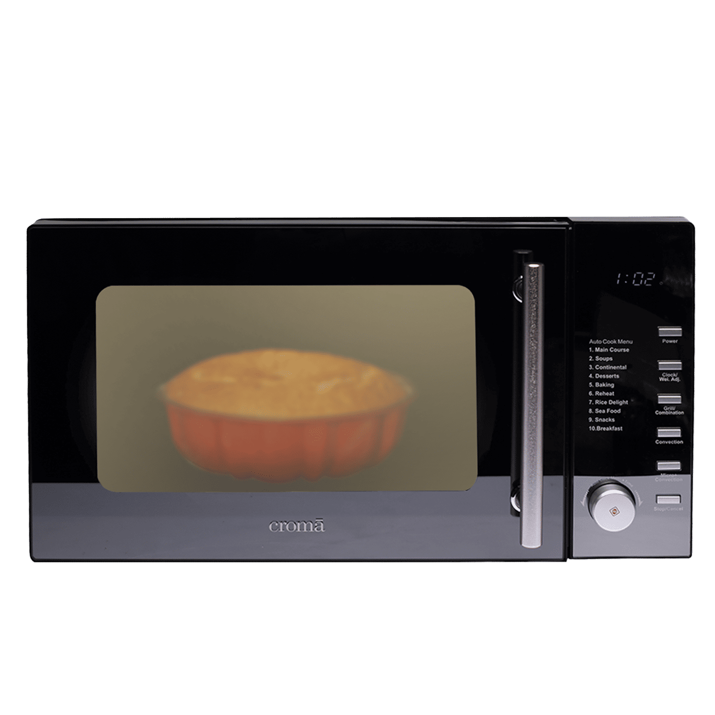 Croma 25L Convection Microwave Oven with LED Display (Black)_1