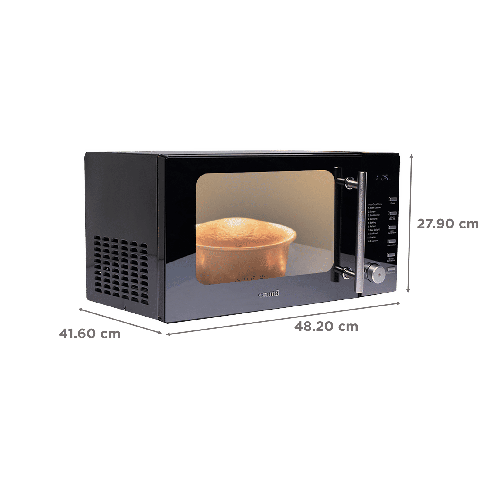 Croma 25L Convection Microwave Oven with LED Display (Black)_2