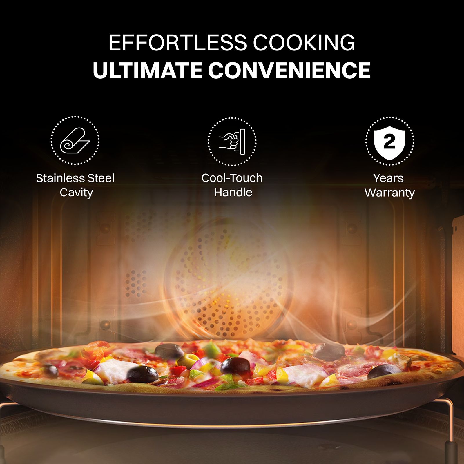 Croma 20L Convection Microwave Oven with 200 Autocook Menu (CRAM0193, Black)_4