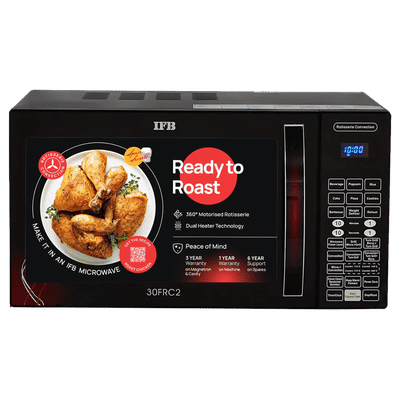 IFB 30FRC2 30L Convection Microwave Oven with 101 Autocook Menus (Black Floral)