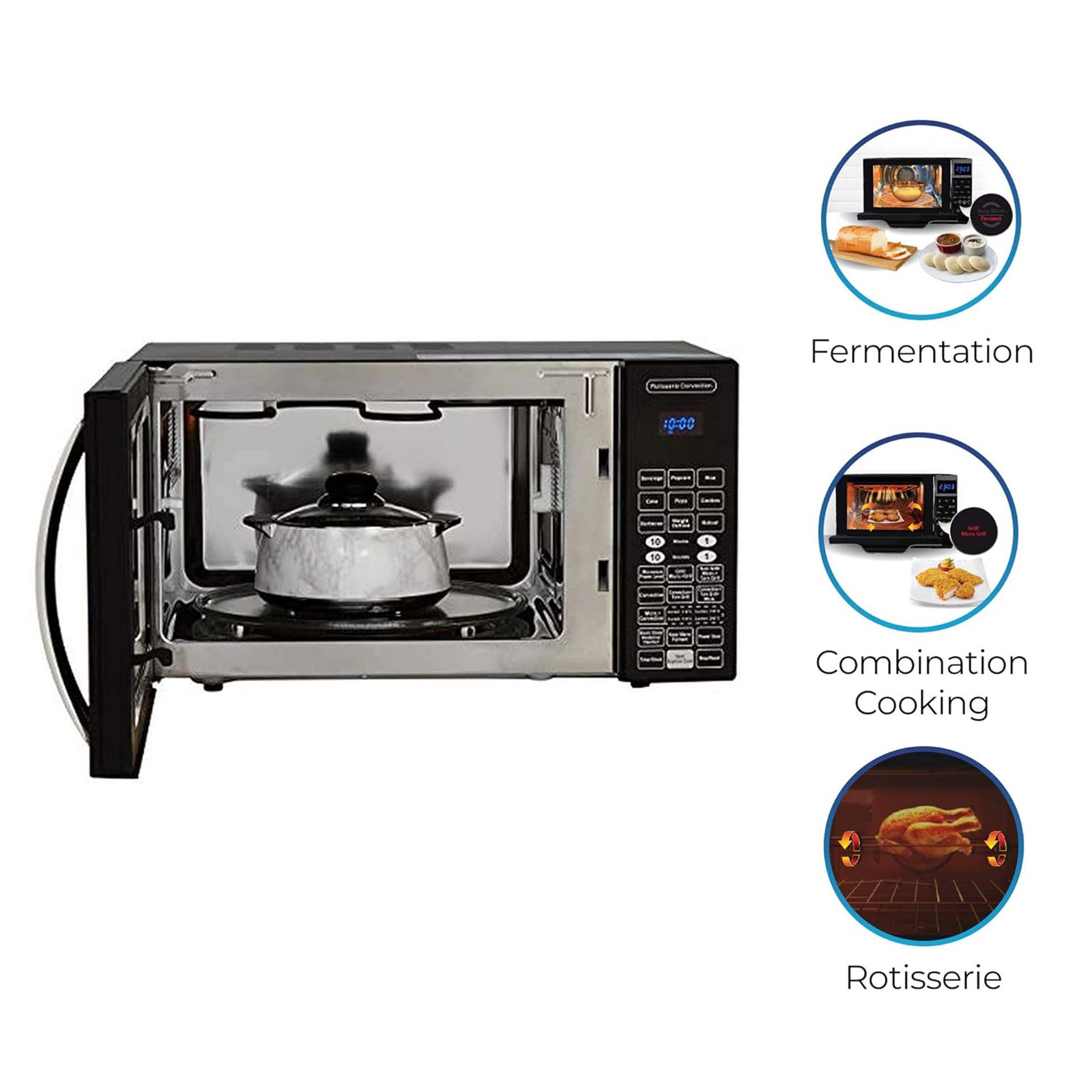 IFB 30FRC2 30L Convection Microwave Oven with 101 Autocook Menus (Black Floral)_13