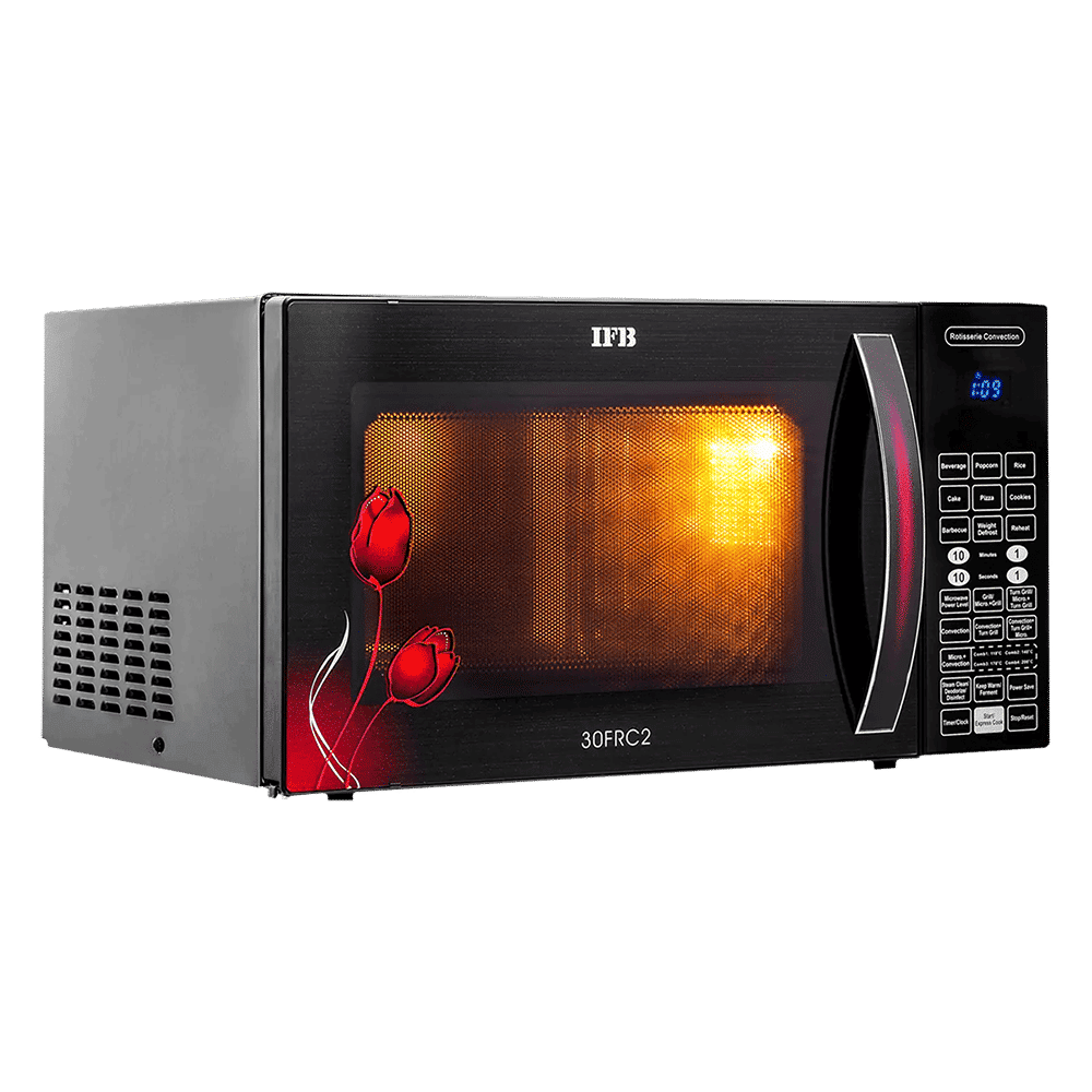 IFB 30FRC2 30L Convection Microwave Oven with 101 Autocook Menus (Black Floral)_9