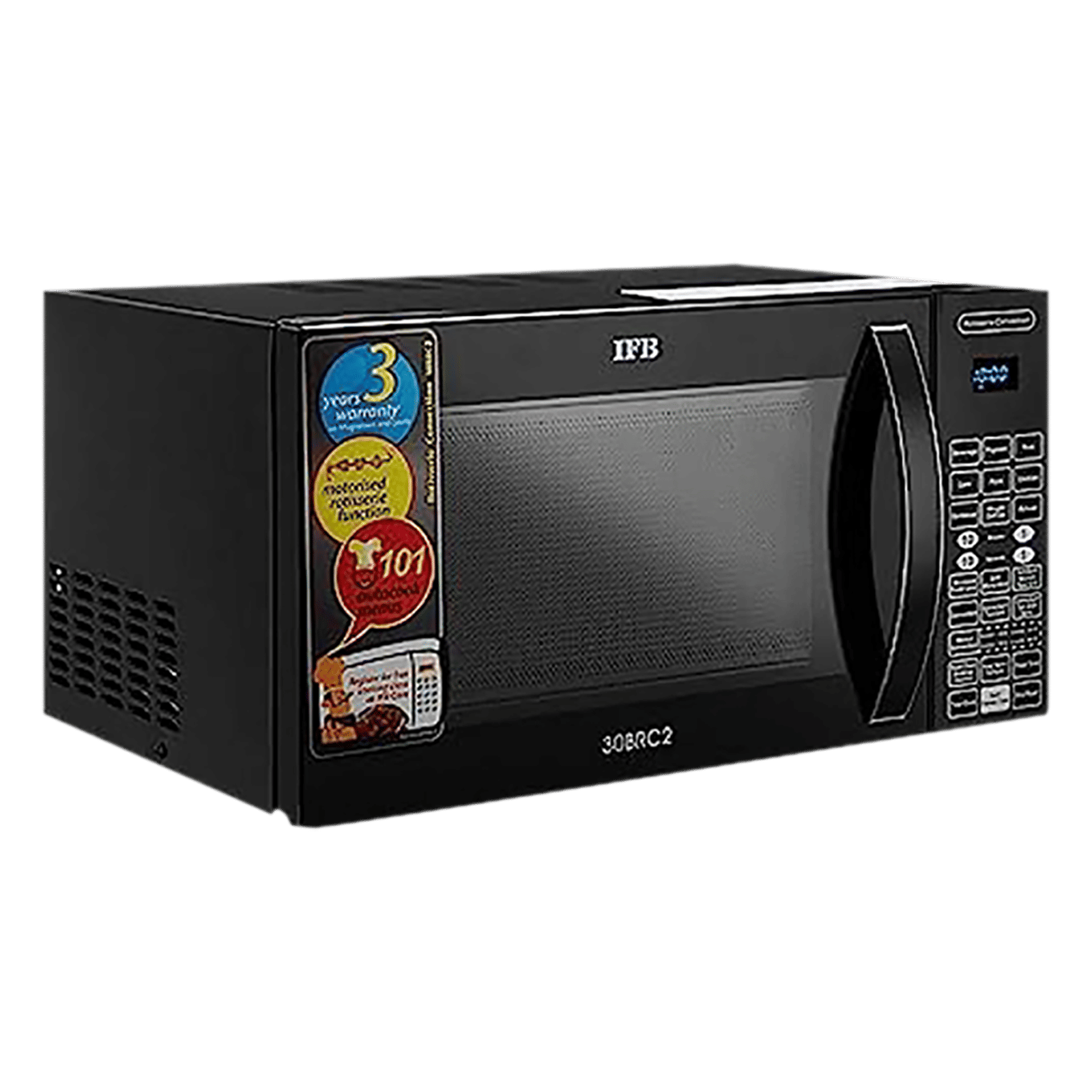 IFB 30L Convection Microwave Oven with 101 Autocook Menus (30BRC2, Black) IFB 30L Convection Microwave Oven with 101 Autocook Menus (30BRC2, Black)_7