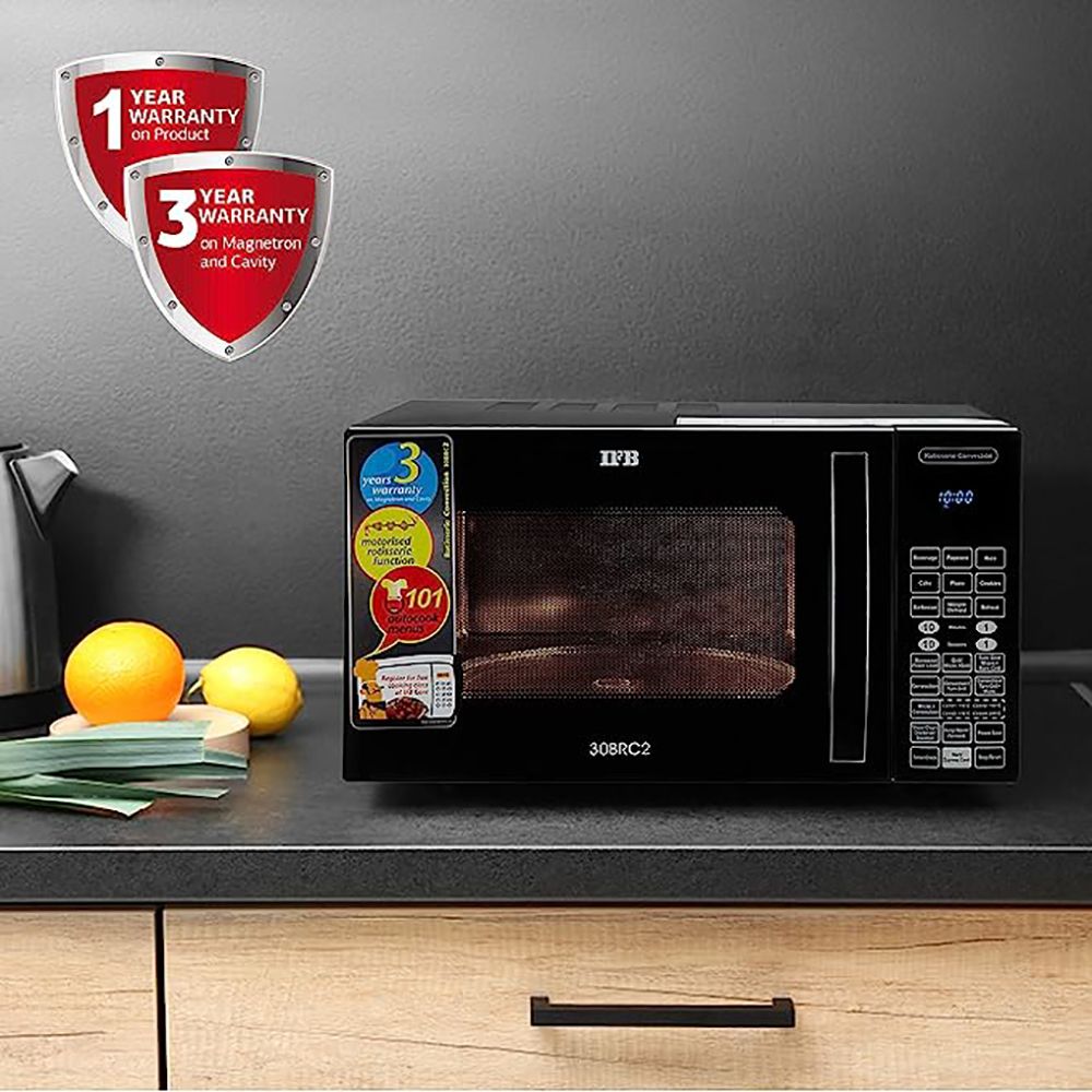 IFB 30L Convection Microwave Oven with 101 Autocook Menus (30BRC2, Black) IFB 30L Convection Microwave Oven with 101 Autocook Menus (30BRC2, Black)_8