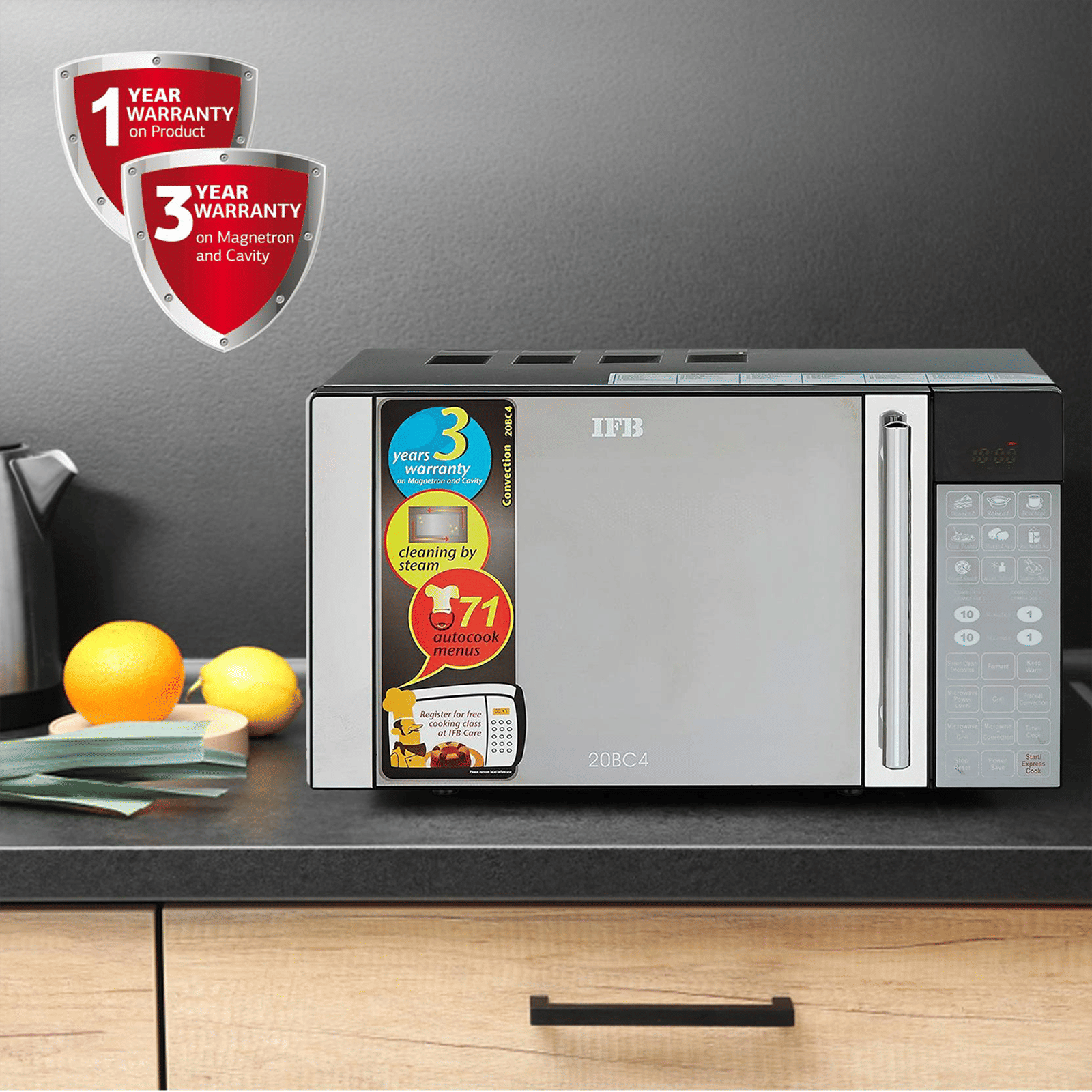 IFB 20L Convection Microwave Oven with 71 Autocook Menus (20BC4, Black) IFB 20L Convection Microwave Oven with 71 Autocook Menus (20BC4, Black)_19