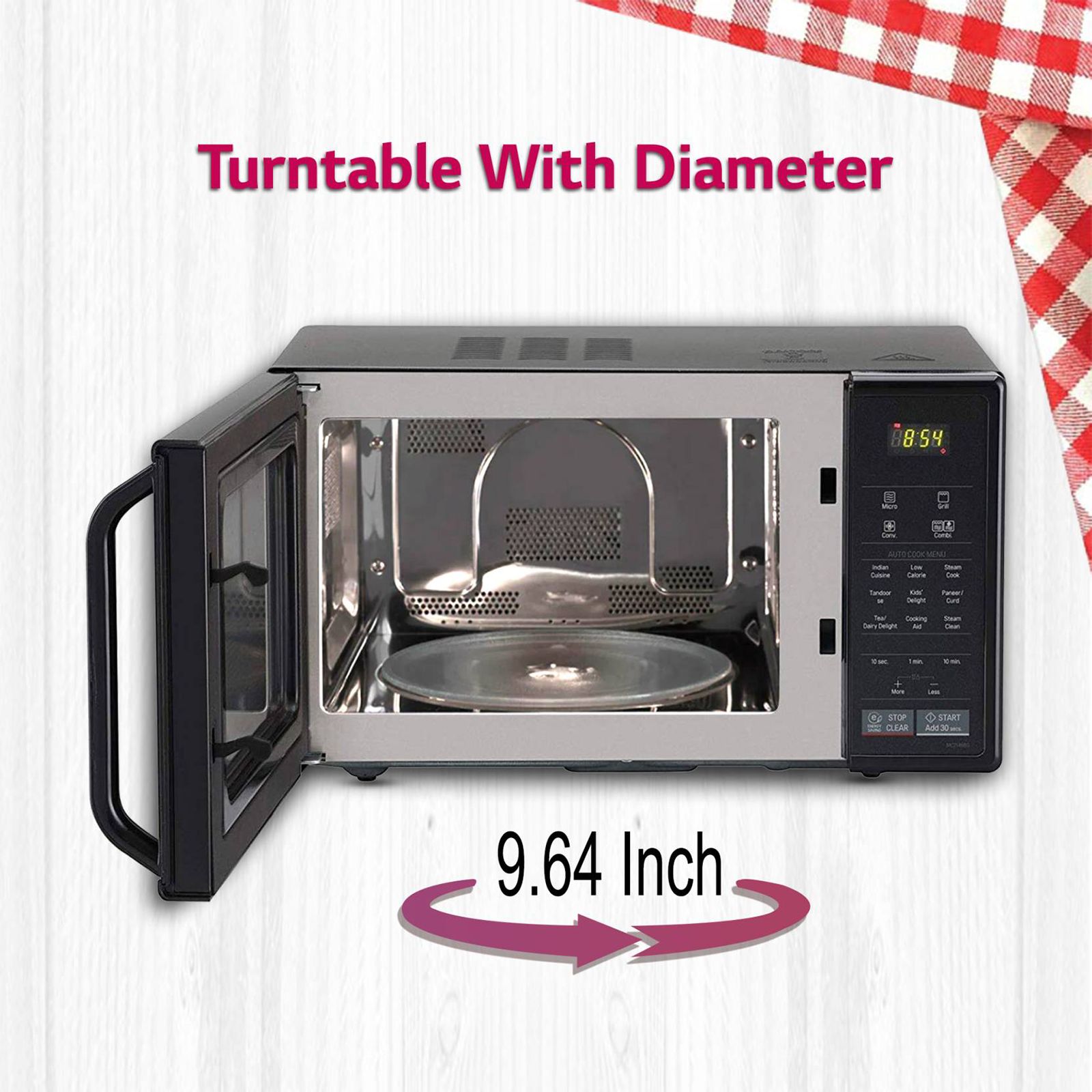 LG 21L Convection Microwave Oven with Intellowave Technology (Glossy Black)_16