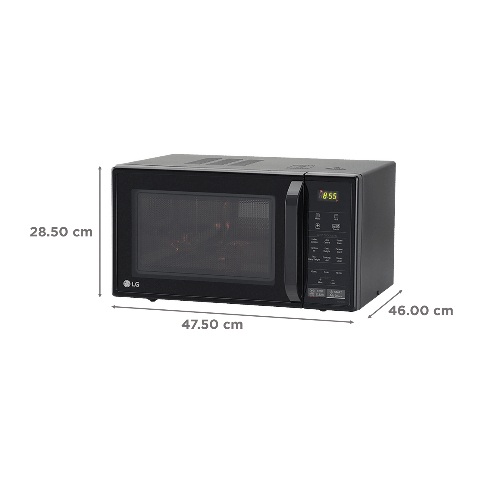LG 21L Convection Microwave Oven with Intellowave Technology (Glossy Black)_2