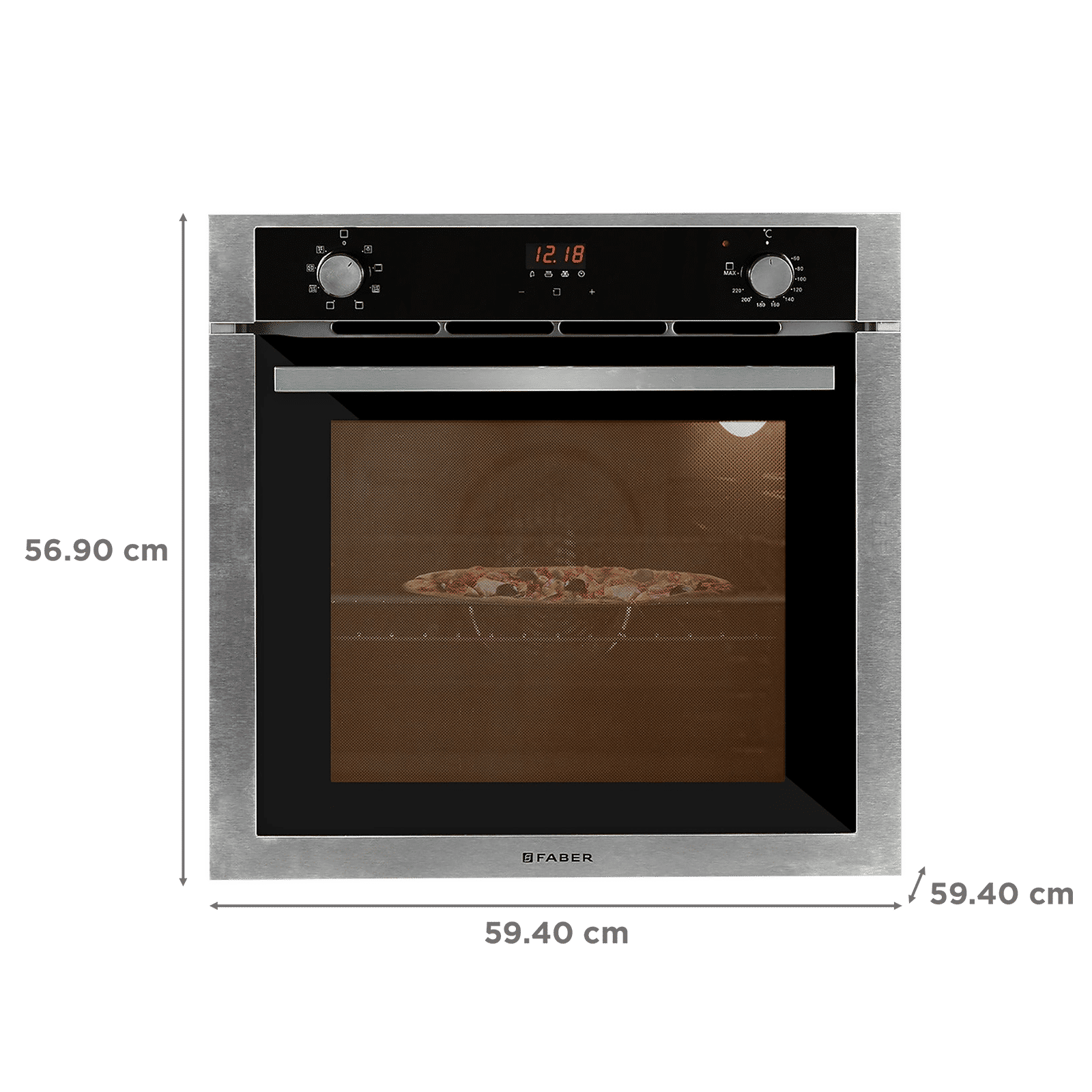 FABER FBIO 8F 80L 60cm Built-in Microwave with 4 Autocook Menus (FBIO 80L 8F, Black)_2