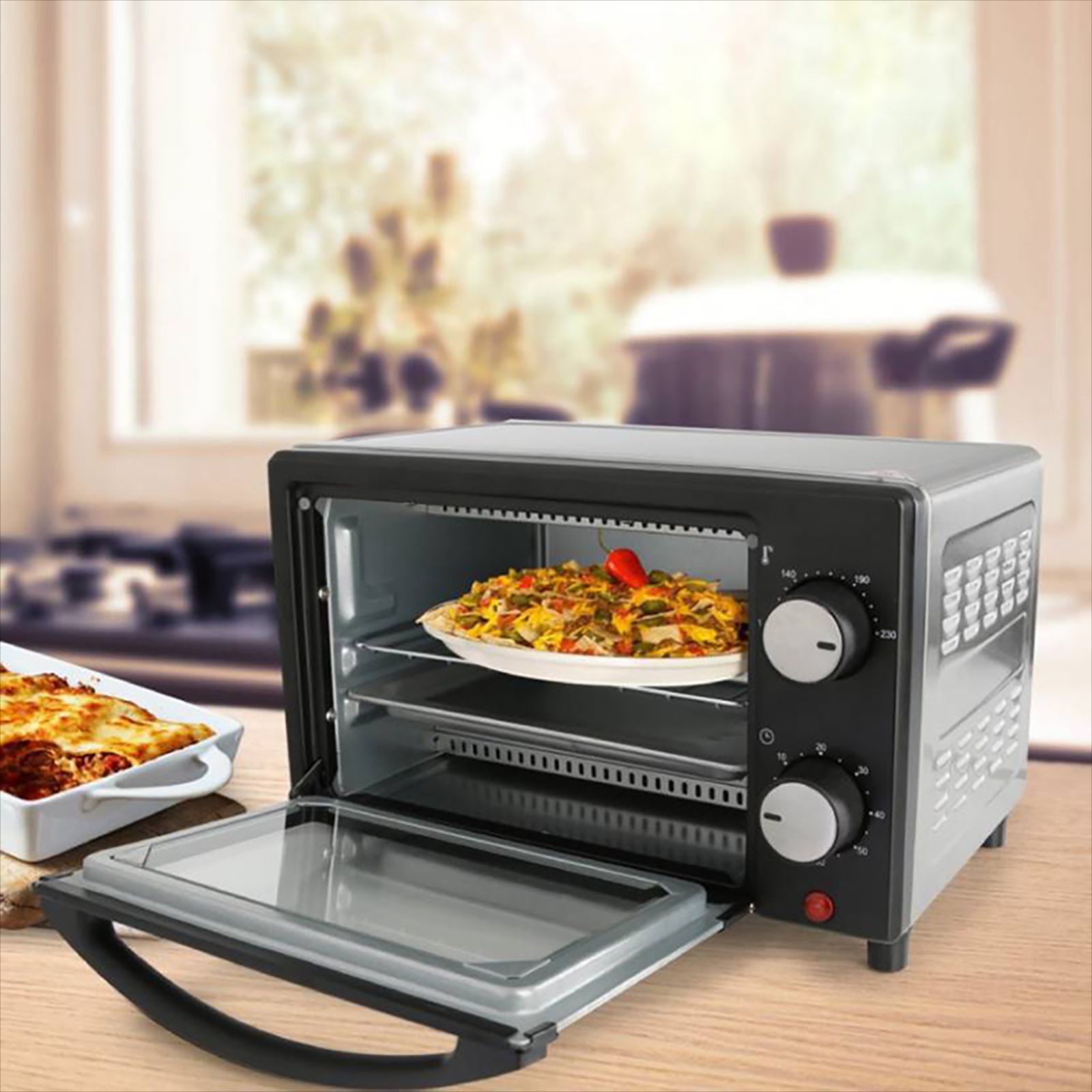 BLACK+DECKER 9L Oven Toaster Grill with Preset Cooking Modes (Silver/Grey)_8