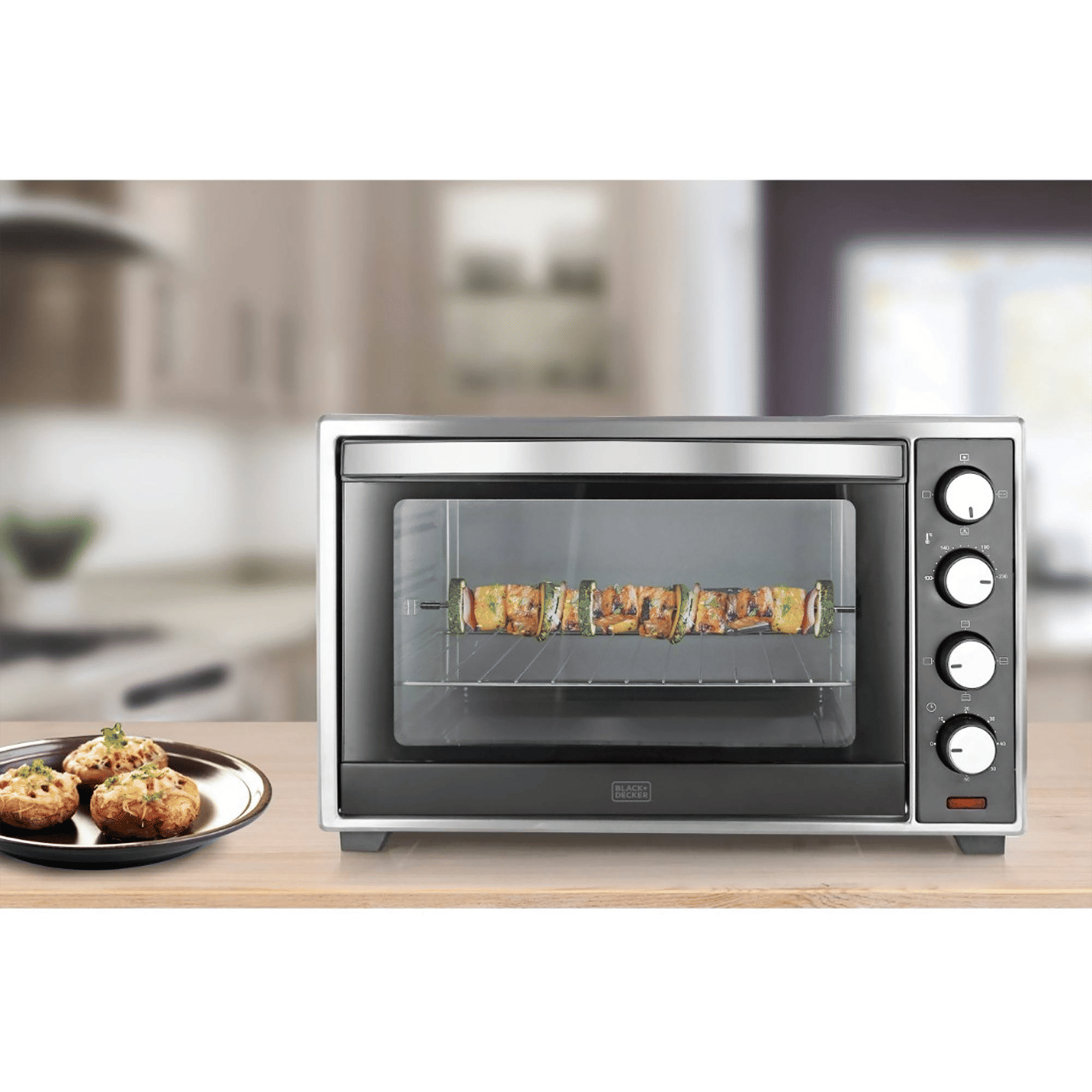 BLACK+DECKER BXTO4801IN 48L Oven Toaster Grill with Rotisserie & Convection Function (Silver & Grey) BLACK+DECKER BXTO4801IN 48L Oven Toaster Grill with Rotisserie & Convection Function (Silver & Grey)_14