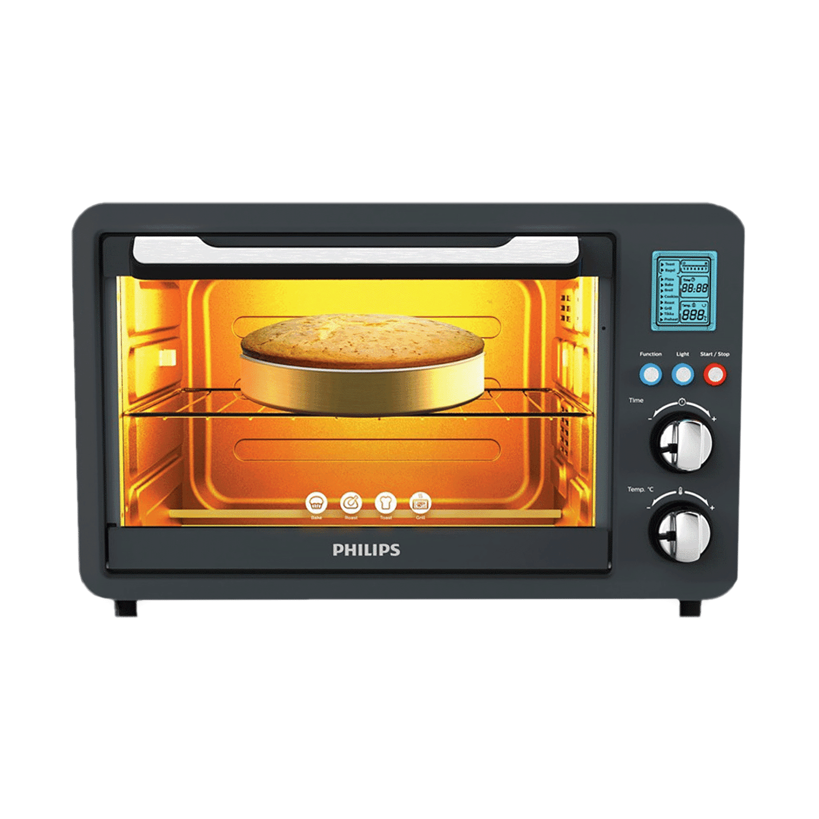 PHILIPS Viva Collection 25L Oven Toaster Grill with Opti Temp Technology (HD6975/00, Anthracite)_1
