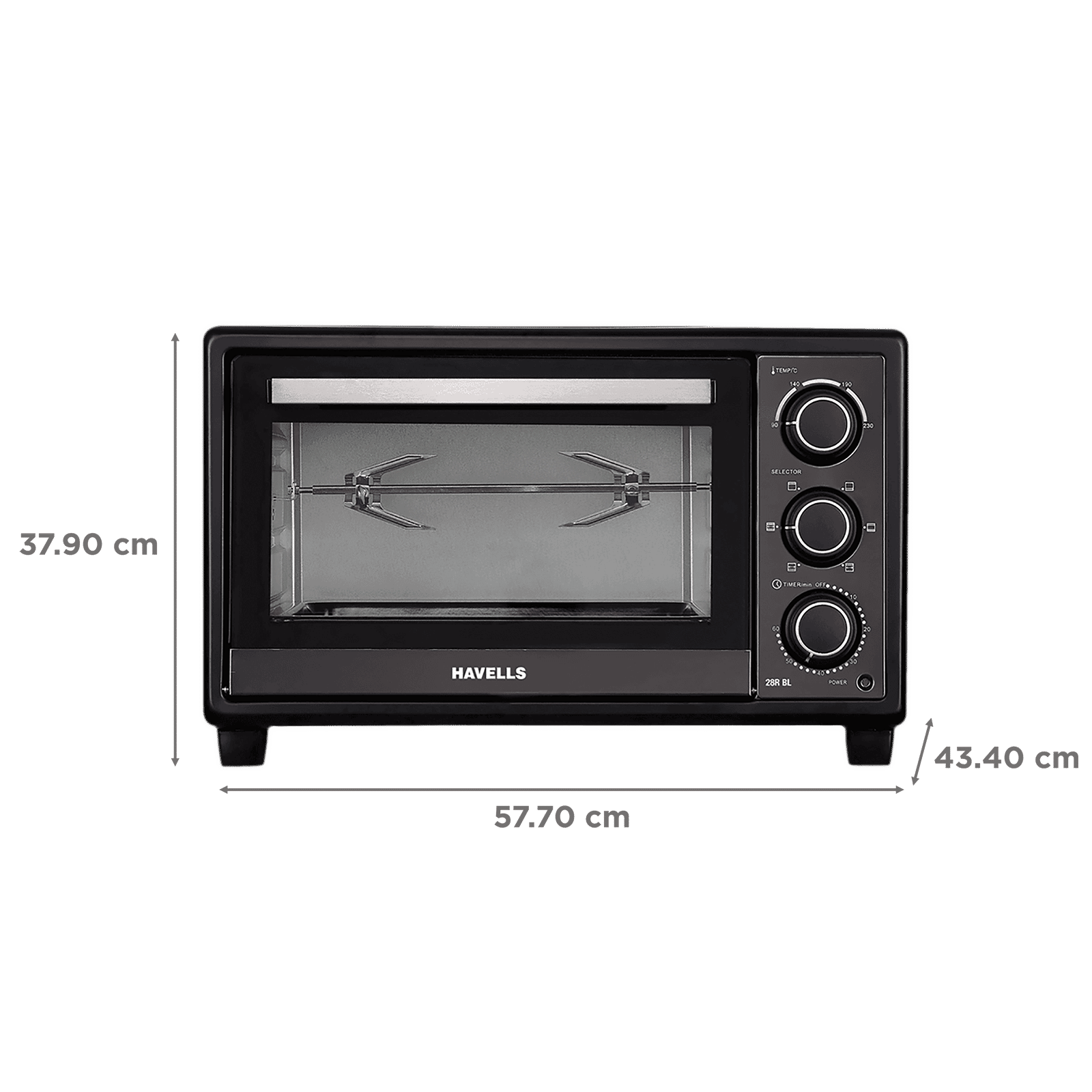 HAVELLS 28R BL 28L Oven Toaster Grill with Motorized Rotisserie (Black) HAVELLS 28R BL 28L Oven Toaster Grill with Motorized Rotisserie (Black)_2