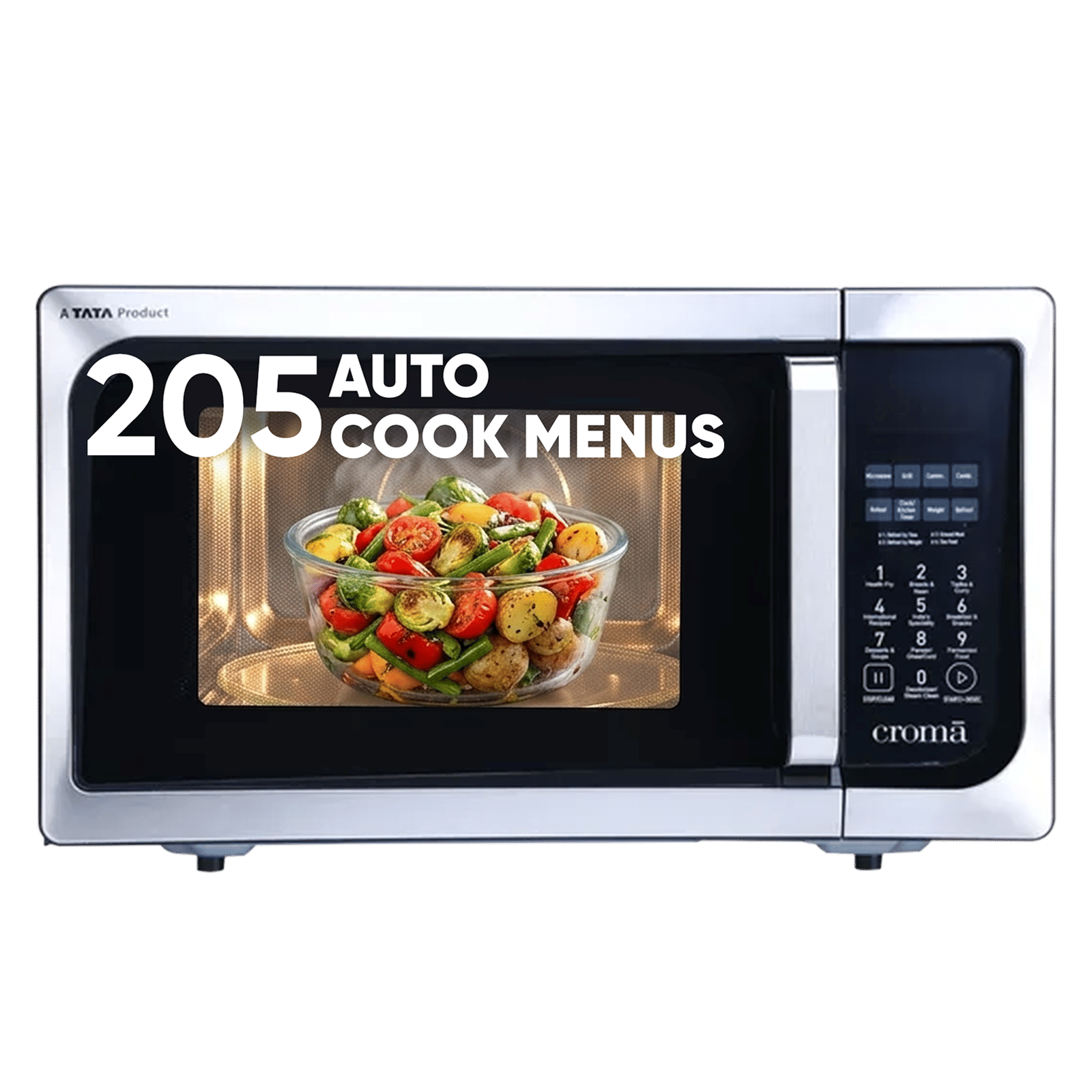 Croma 23L Convection Microwave Oven with 205 Auto Cook Menus (CRAM0151, Black)_1