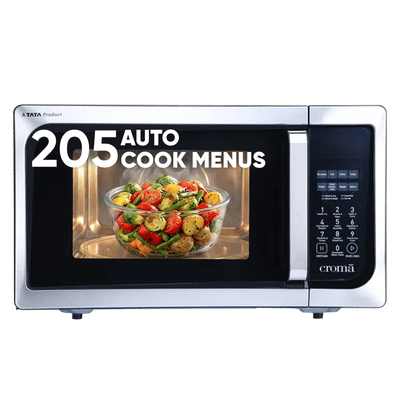 Croma 23L Convection Microwave Oven with 205 Auto Cook Menus (CRAM0151, Black)