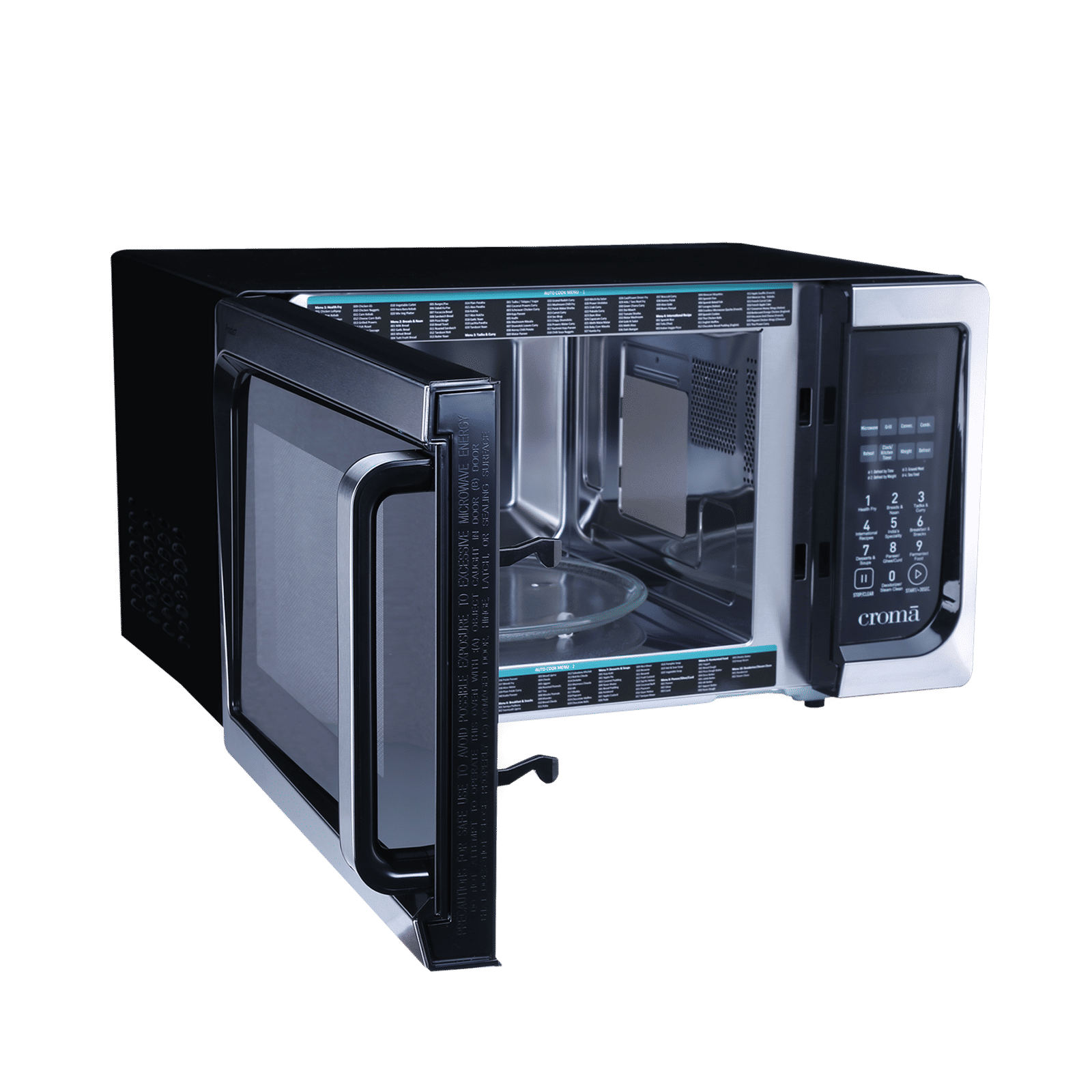 Croma 23L Convection Microwave Oven with 205 Auto Cook Menus (CRAM0151, Black)_7