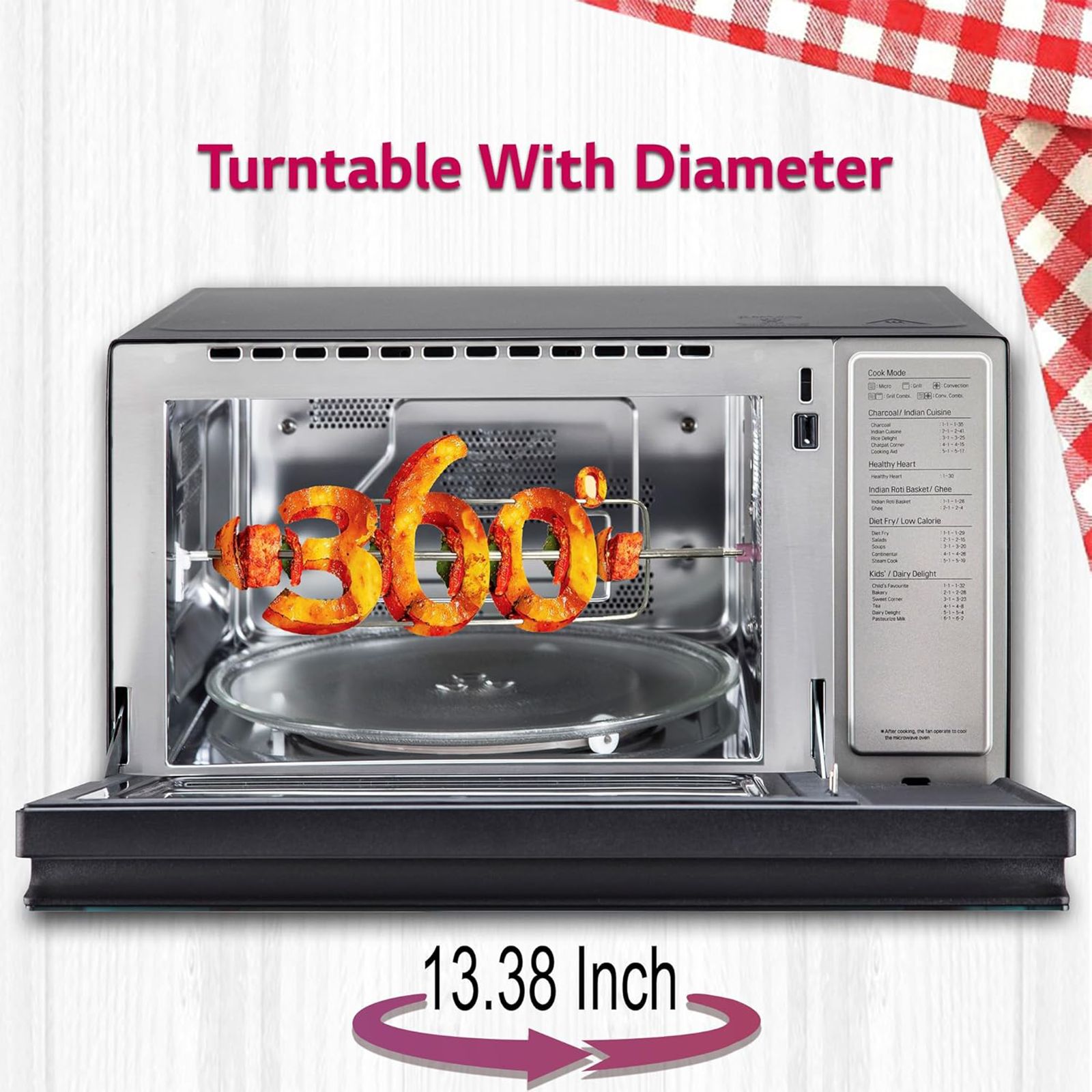 LG 32L Convection Microwave Oven with Charcoal Technology (MJEN326SF.DBKQILN, Black) LG 32L Convection Microwave Oven with Charcoal Technology (MJEN326SF.DBKQILN, Black)_13