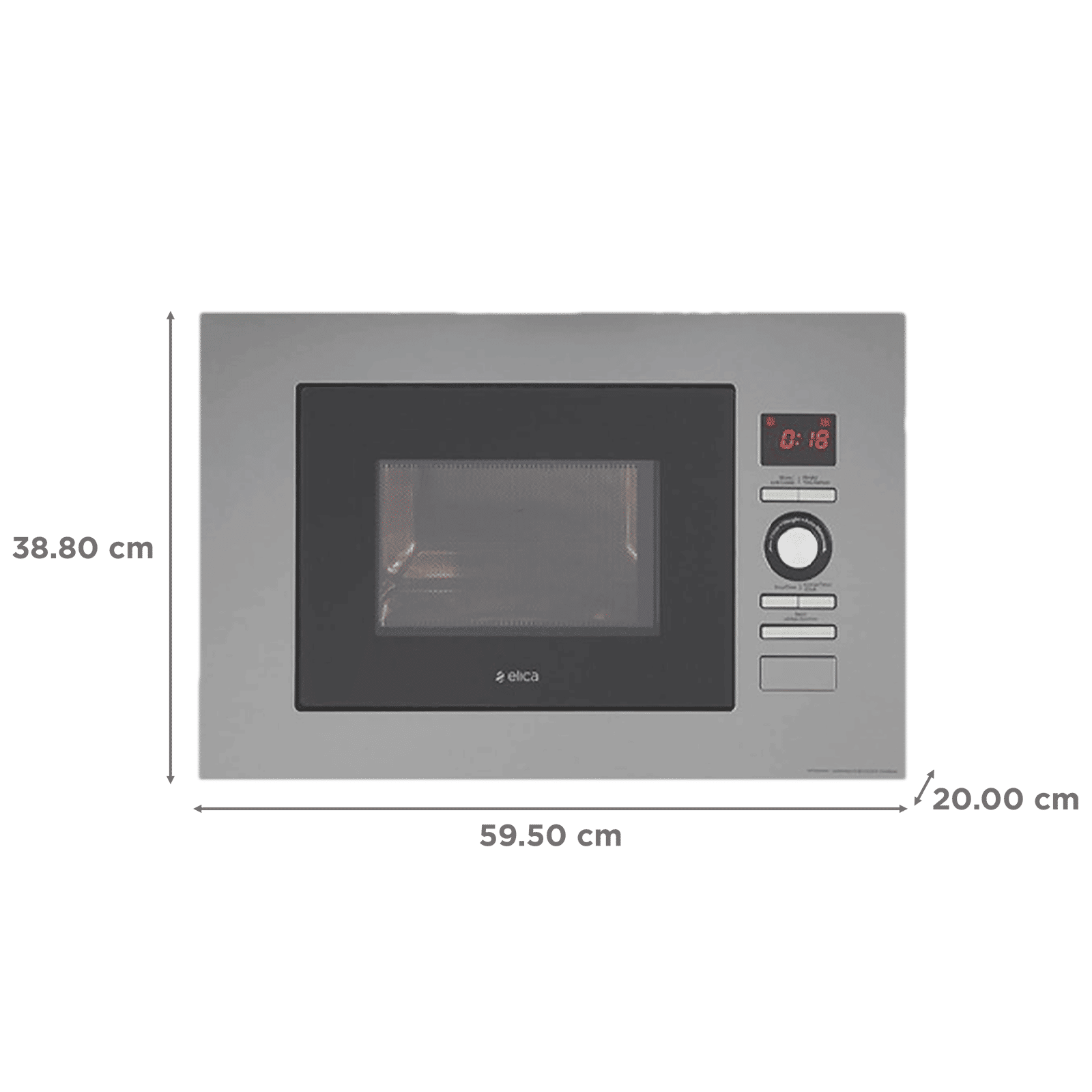 elica EPBI MW 220 22L Built-in Microwave Oven with 8 Autocook Menus (Silver)_2