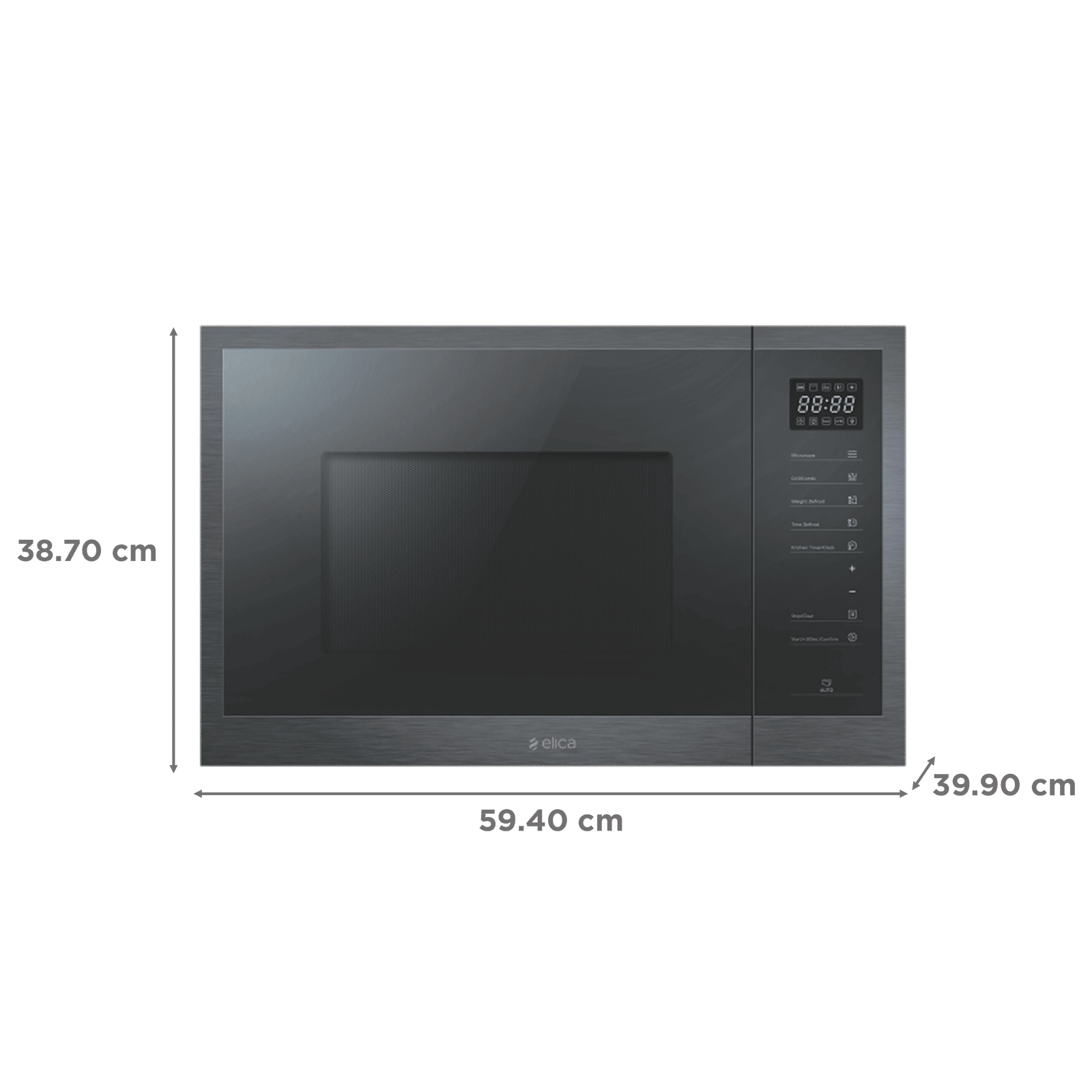 elica EPBIMWO G25 Nero Inox 25L 60cm Built-in Microwave with 8 Autocook Menus (EPBI MWO G25, Black)_2