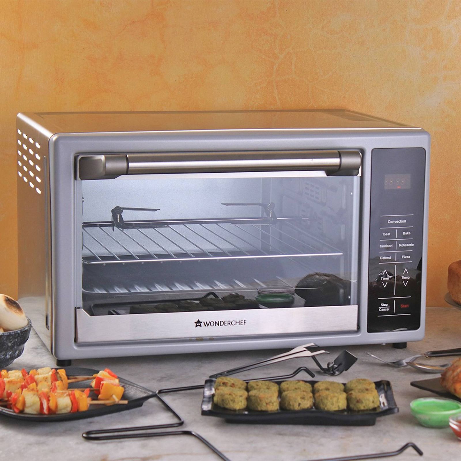 WONDERCHEF Prato 30L Oven Toaster Grill with Rotisserie (63153100, Silver) WONDERCHEF Prato 30L Oven Toaster Grill with Rotisserie (63153100, Silver)_14