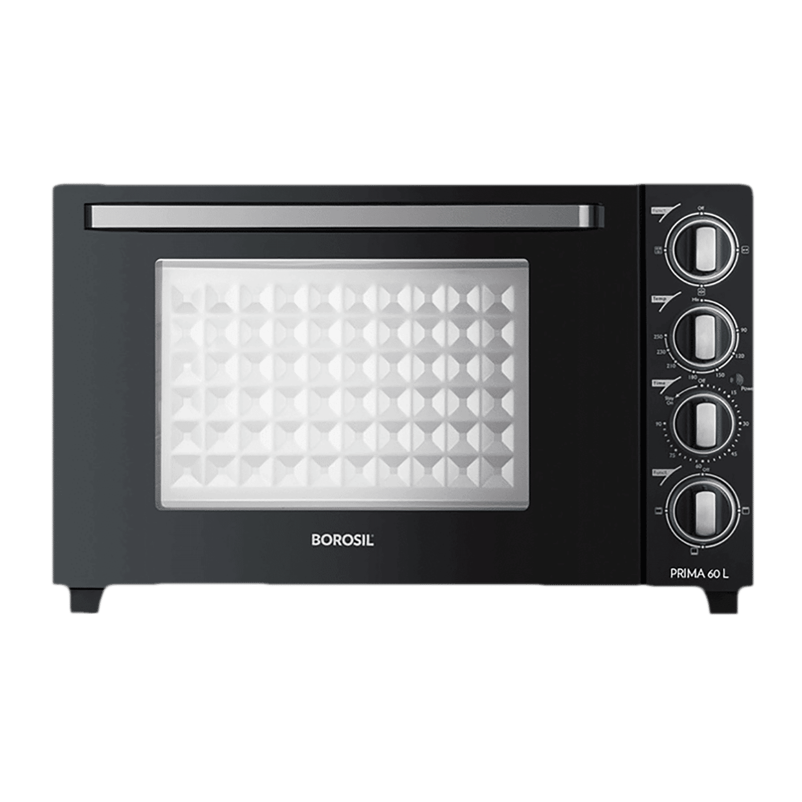 BOROSIL Prima 60L Oven Toaster Grill with Motorized Rotisserie (Black) BOROSIL Prima 60L Oven Toaster Grill with Motorized Rotisserie (Black)_1