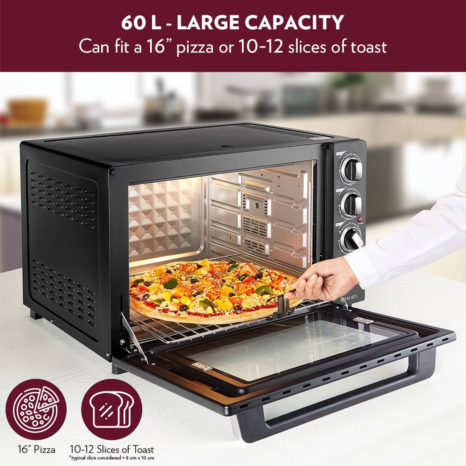 BOROSIL Prima 60L Oven Toaster Grill with Motorized Rotisserie (Black) BOROSIL Prima 60L Oven Toaster Grill with Motorized Rotisserie (Black)_15