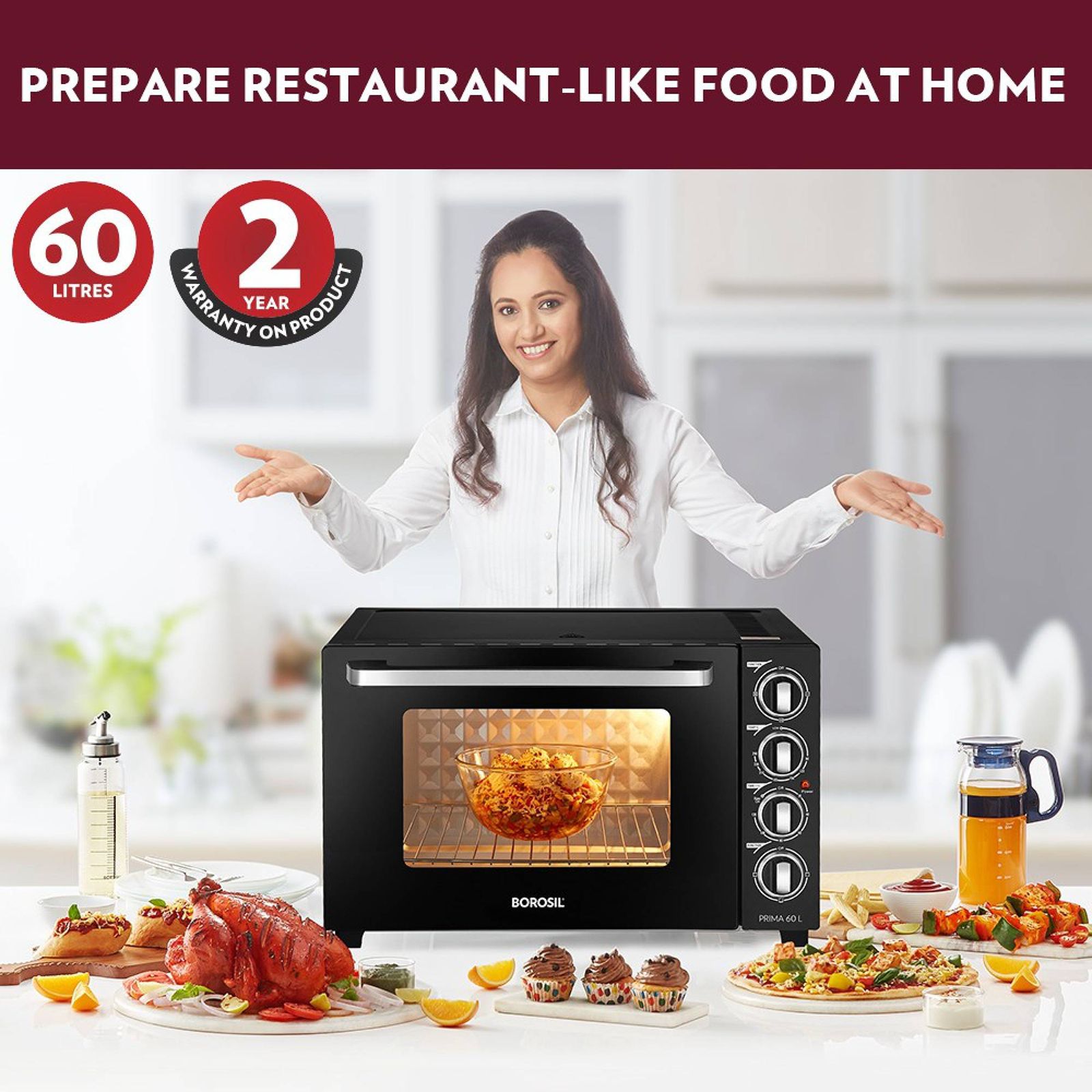 BOROSIL Prima 60L Oven Toaster Grill with Motorized Rotisserie (Black) BOROSIL Prima 60L Oven Toaster Grill with Motorized Rotisserie (Black)_17