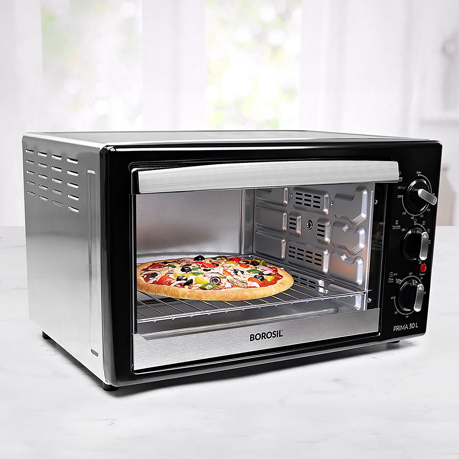 BOROSIL Prima 30L Oven Toaster Grill with Motorized Rotisserie (Silver)_13