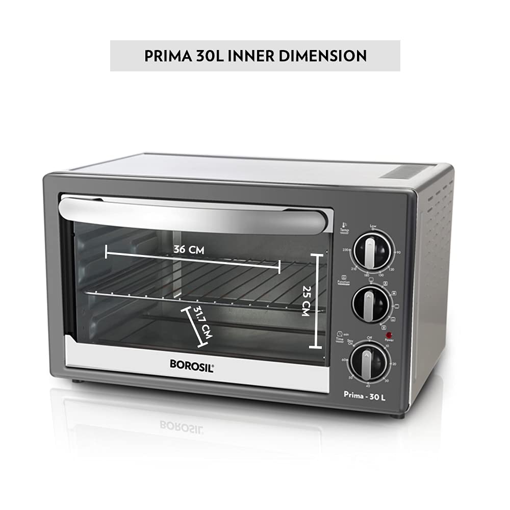 BOROSIL Prima 30L Oven Toaster Grill with Motorized Rotisserie (Silver)_15