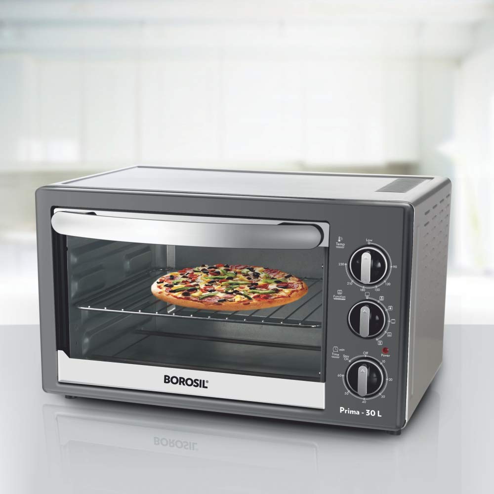 BOROSIL Prima 30L Oven Toaster Grill with Motorized Rotisserie (Silver)_17