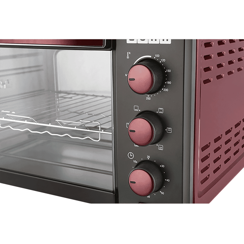 USHA 3629R 29L Oven Toaster Grill with Motorized Rotisserie (Wine) USHA 3629R 29L Oven Toaster Grill with Motorized Rotisserie (Wine)_5