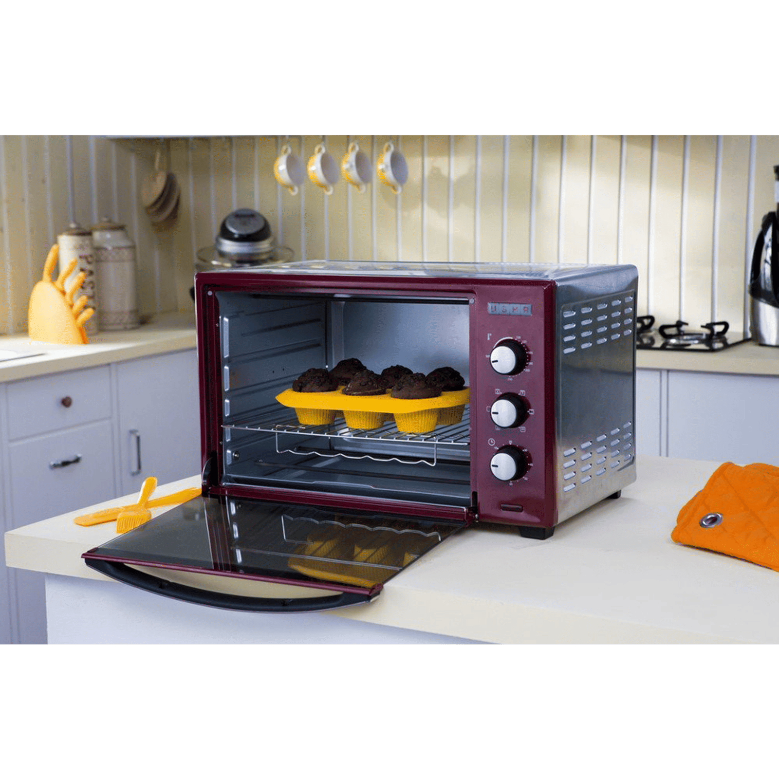 USHA 42L Oven Toaster Grill with Convection Technology (Stainless Steel & Wine)_12
