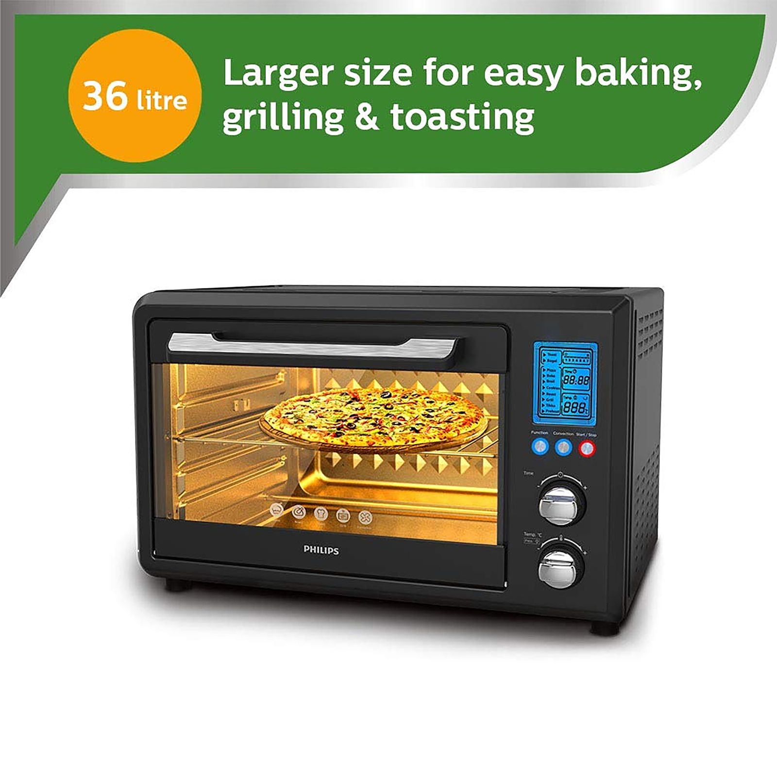 PHILIPS Avance Collection 36L Oven Toaster Grill with Opti Temp Technology (HD6976/00, Black)_7