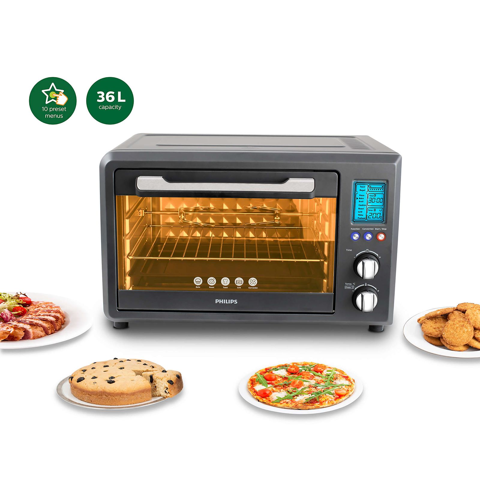 PHILIPS Avance Collection 36L Oven Toaster Grill with Opti Temp Technology (HD6976/00, Black)_13