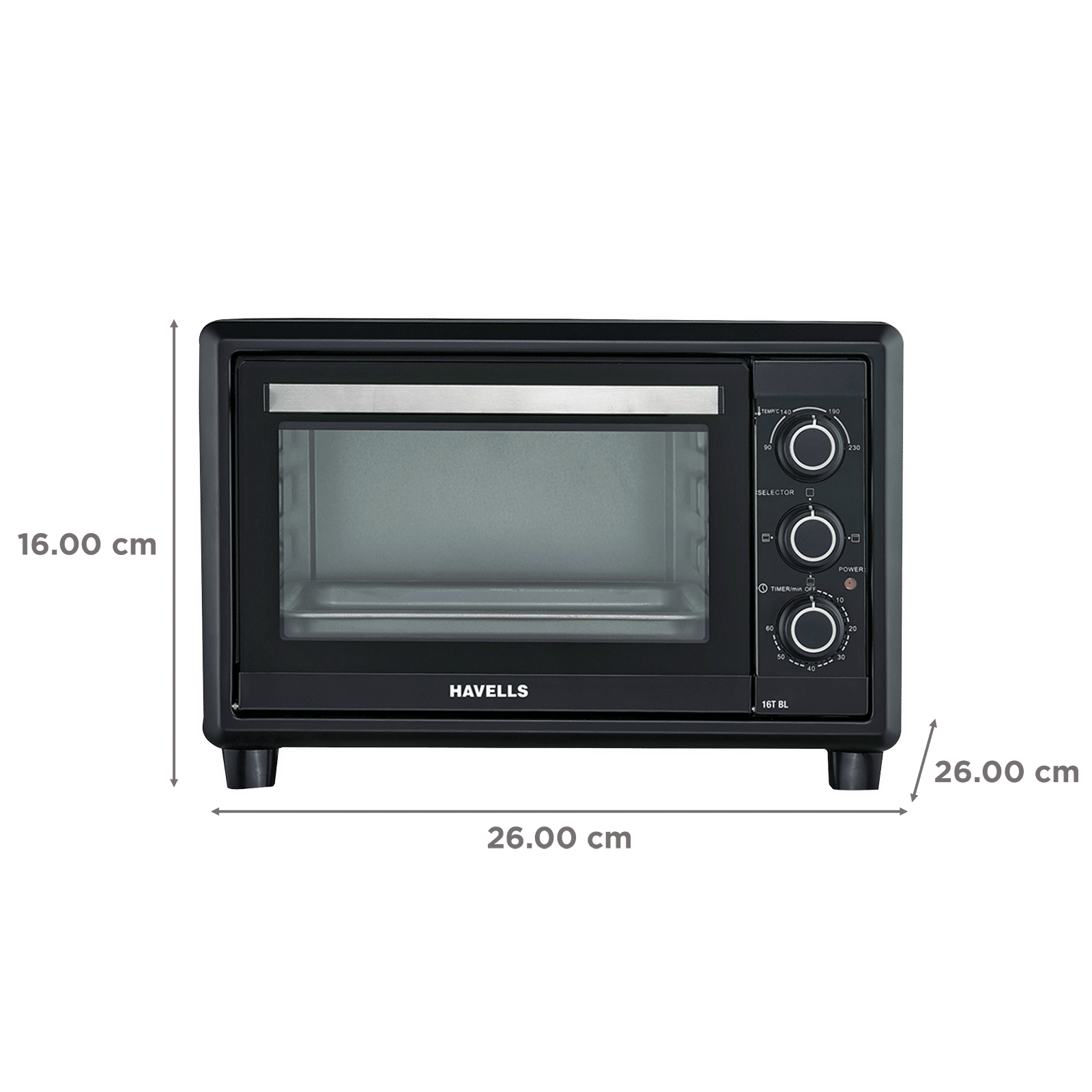 HAVELLS 16T BL 16L Oven Toaster Grill with Auto Shut Off (Black)_2