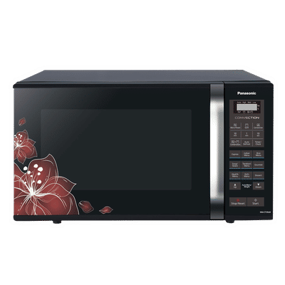 Panasonic 23L Convection Microwave Oven with 61 Autocook Menus (NN-CT35LBFDG, Black Floral)