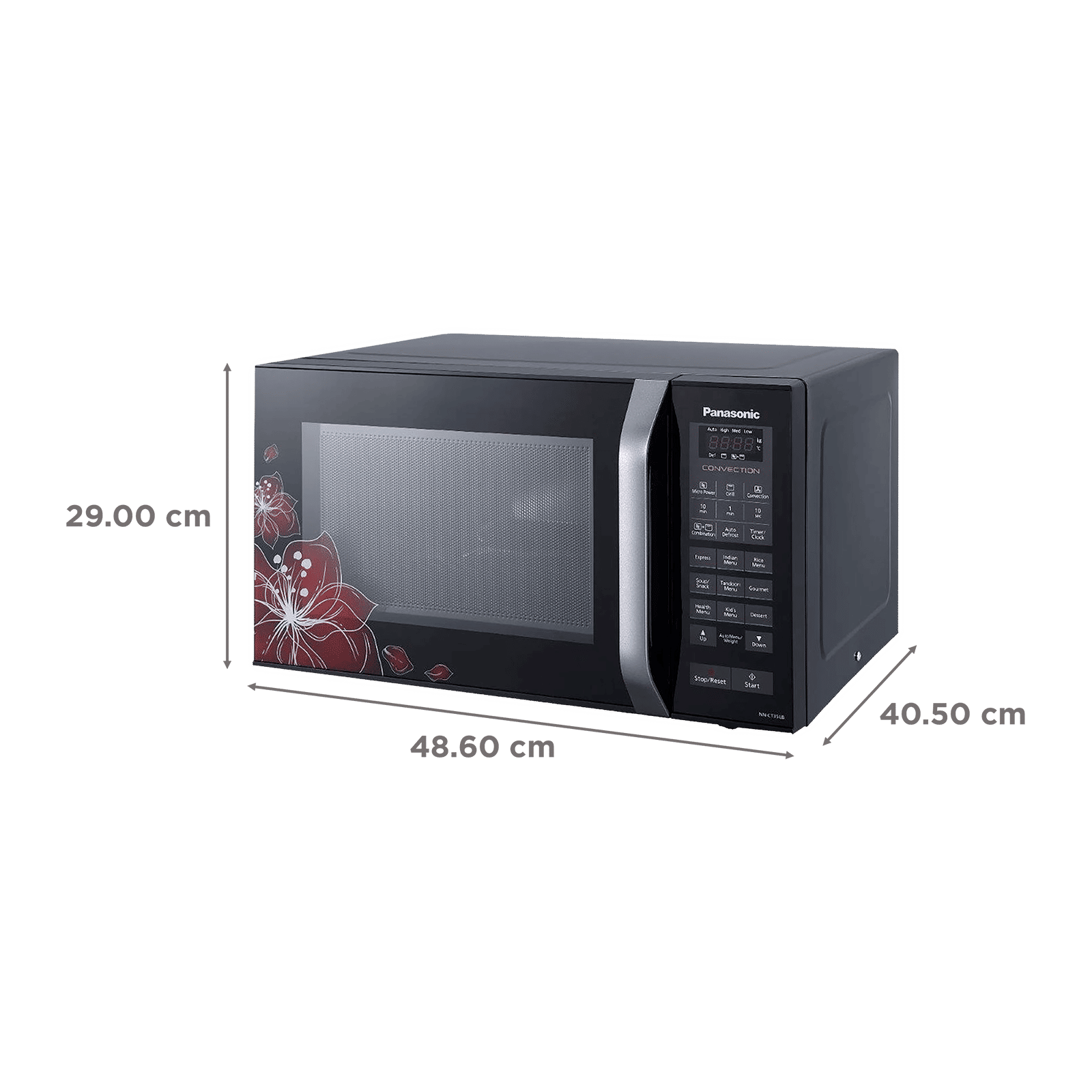 Panasonic 23L Convection Microwave Oven with 61 Autocook Menus (NN-CT35LBFDG, Black Floral) Panasonic 23L Convection Microwave Oven with 61 Autocook Menus (NN-CT35LBFDG, Black Floral)_2