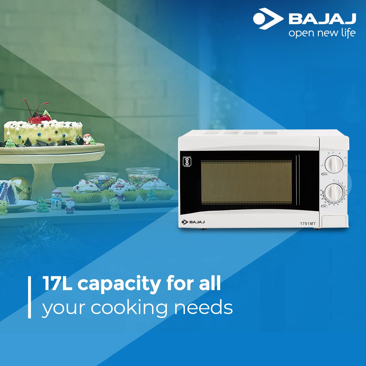 BAJAJ 1701 MT 17L Solo Microwave Oven with Nutri-Pro for Heart-Healthy Cooking (White)_13
