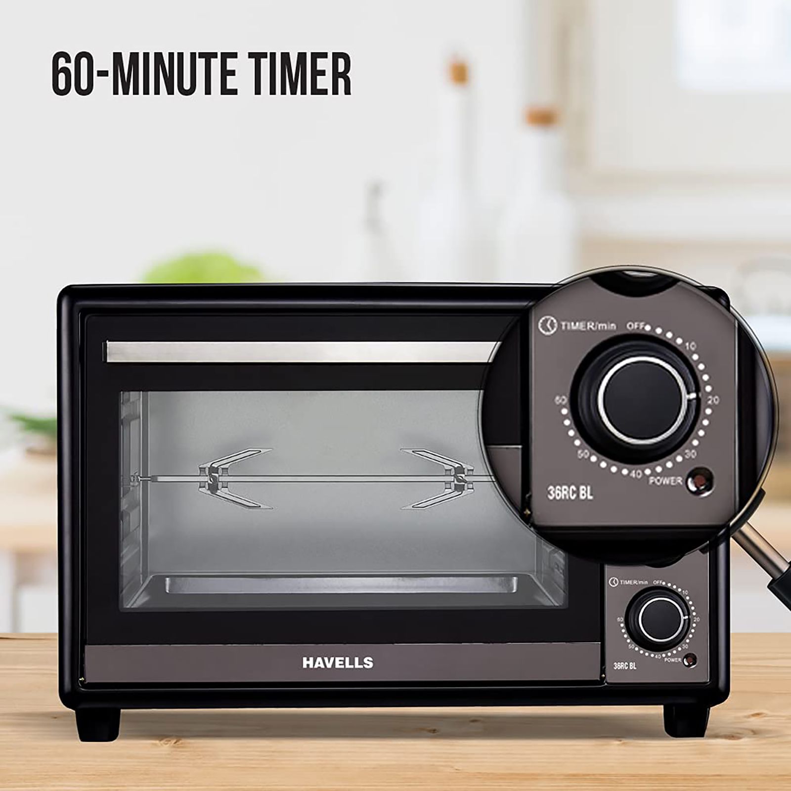 HAVELLS 36L Oven Toaster Grill with 6 Heating Modes (Black) HAVELLS 36L Oven Toaster Grill with 6 Heating Modes (Black)_9