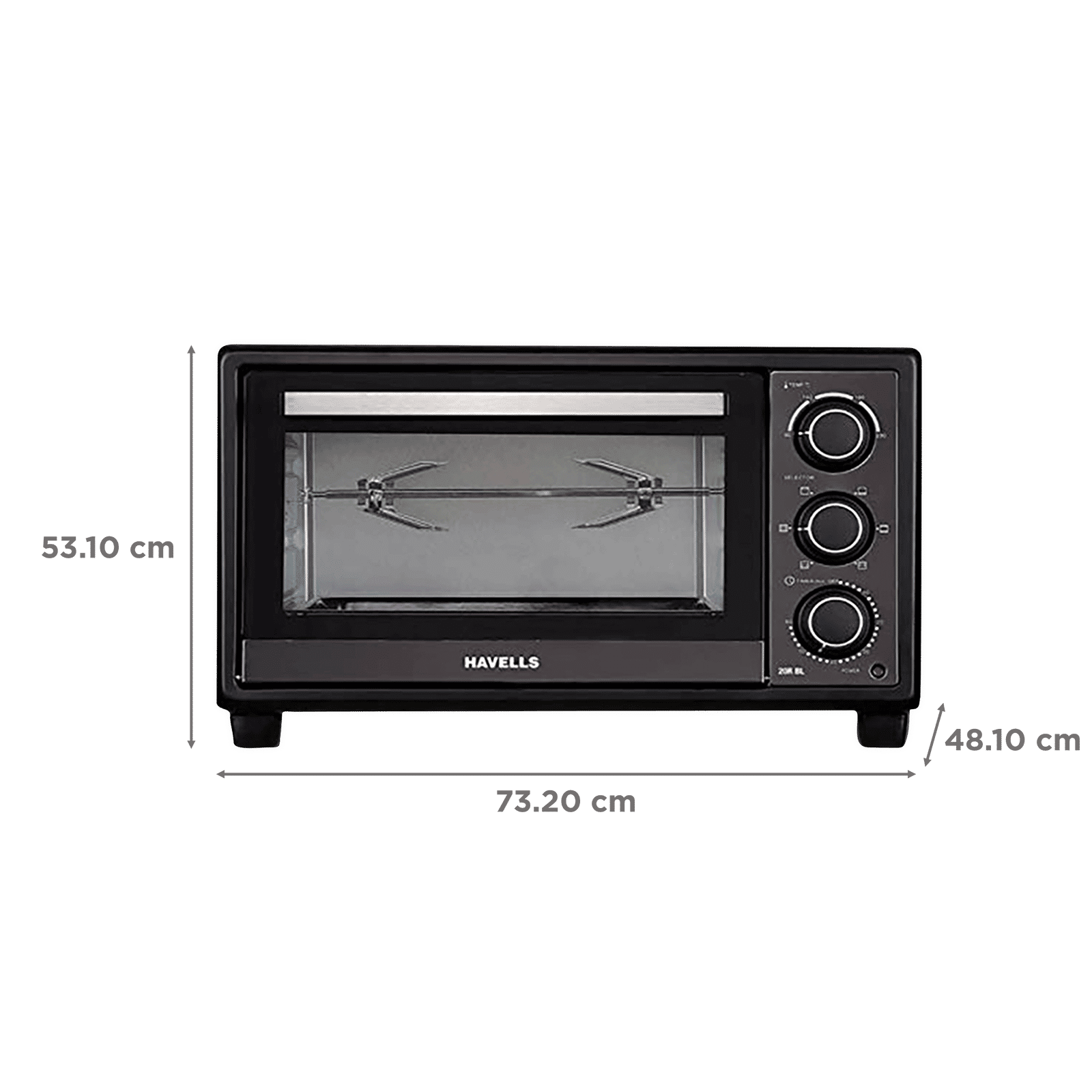 HAVELLS 66RC BL 66L Oven Toaster Grill with Motorized Rotisserie (Black)_2