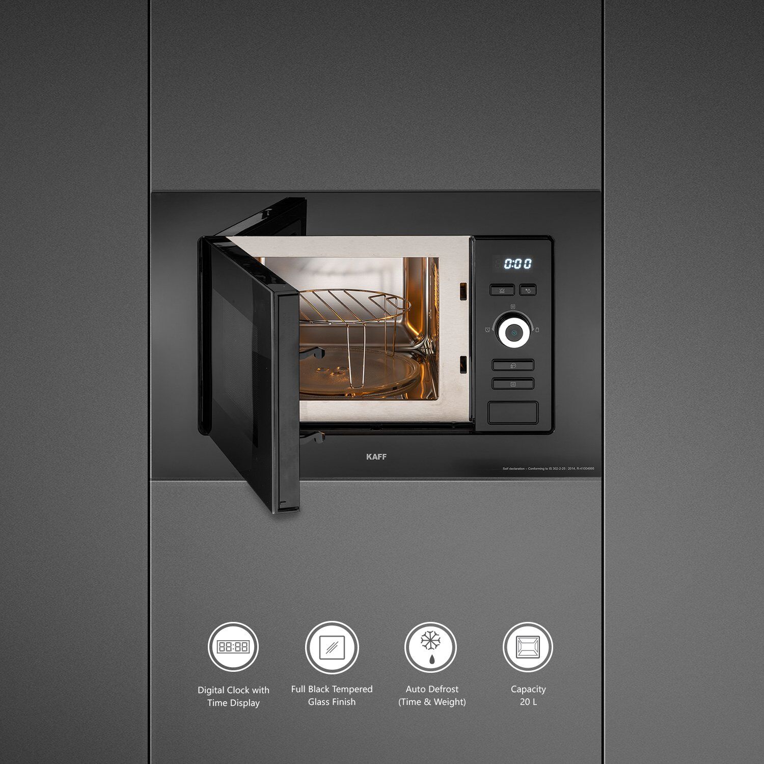 KAFF KMW 5PJ 20L Built-in Microwave with Autocook Menus (KMW5PJ, Black) KAFF KMW 5PJ 20L Built-in Microwave with Autocook Menus (KMW5PJ, Black)_15