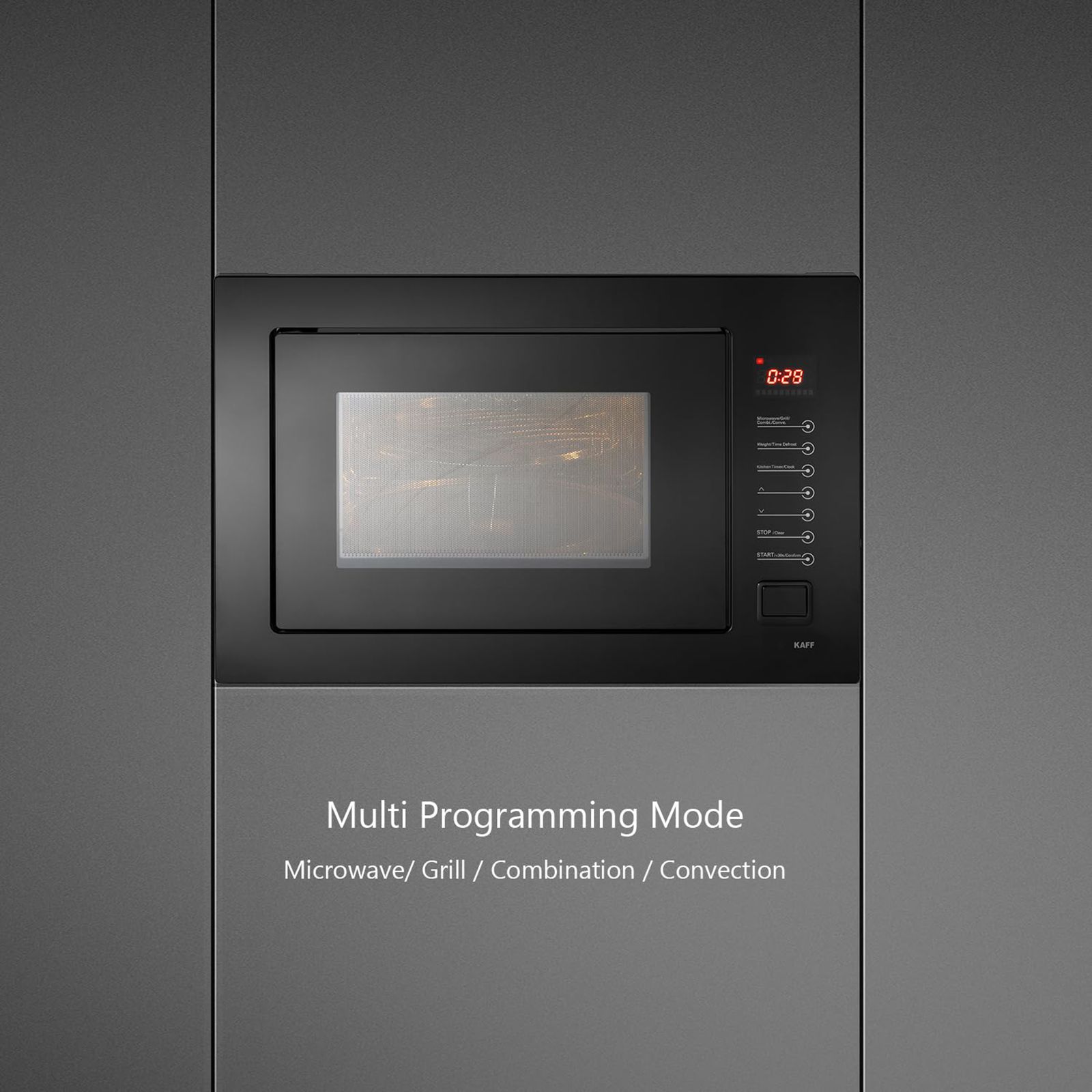 KAFF KMW8A 25L 60cm Built-in Microwave with Multi Programming Mode (KMW8A-BLK, Black)_7