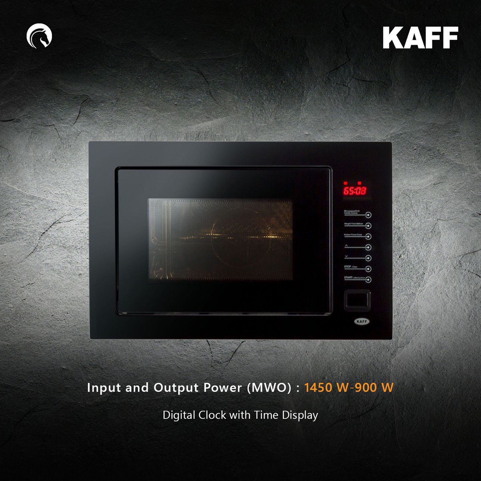 KAFF KMW8A 25L 60cm Built-in Microwave with Multi Programming Mode (KMW8A-BLK, Black)_14