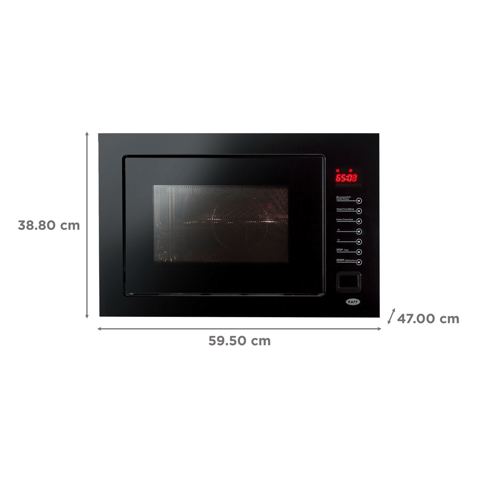 KAFF KMW8A 25L 60cm Built-in Microwave with Multi Programming Mode (KMW8A-BLK, Black)_2