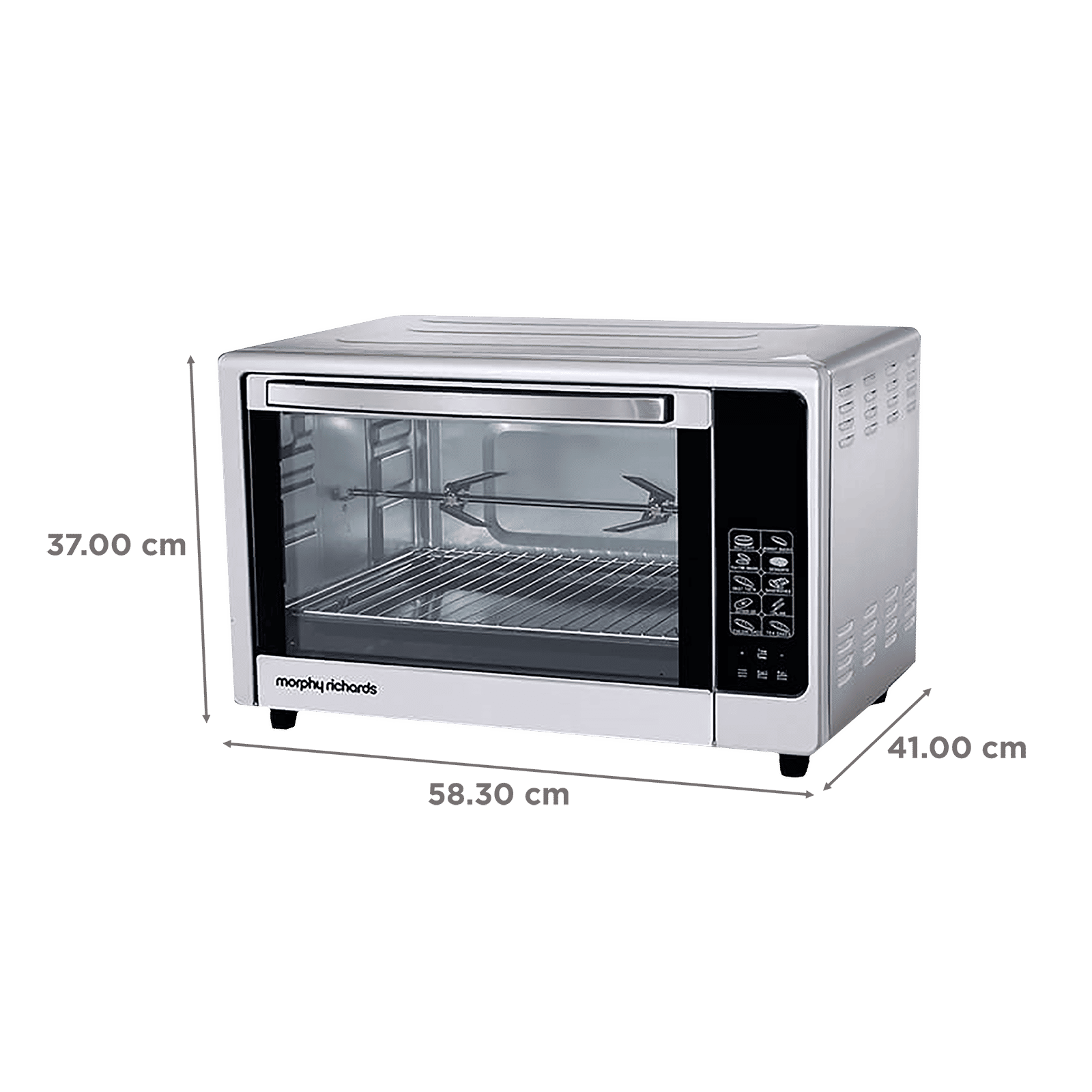 morphy richards 48SS DigiChef 48L Oven Toaster Grill with 59 Autocook Menus (Silver)_2