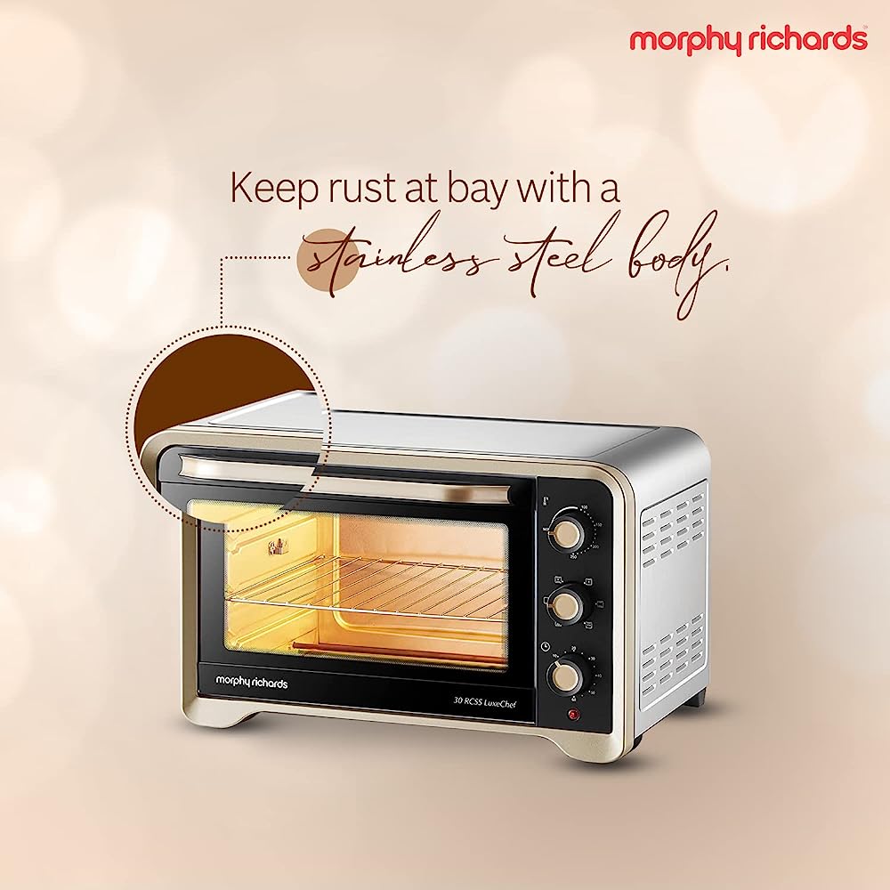 morphy richards 30RCSS LuxeChef 30L Oven Toaster Grill with Rotisserie & Convection Function (30 RCSS LuxeChef, Gold) morphy richards 30RCSS LuxeChef 30L Oven Toaster Grill with Rotisserie & Convection Function (30 RCSS LuxeChef, Gold)_9
