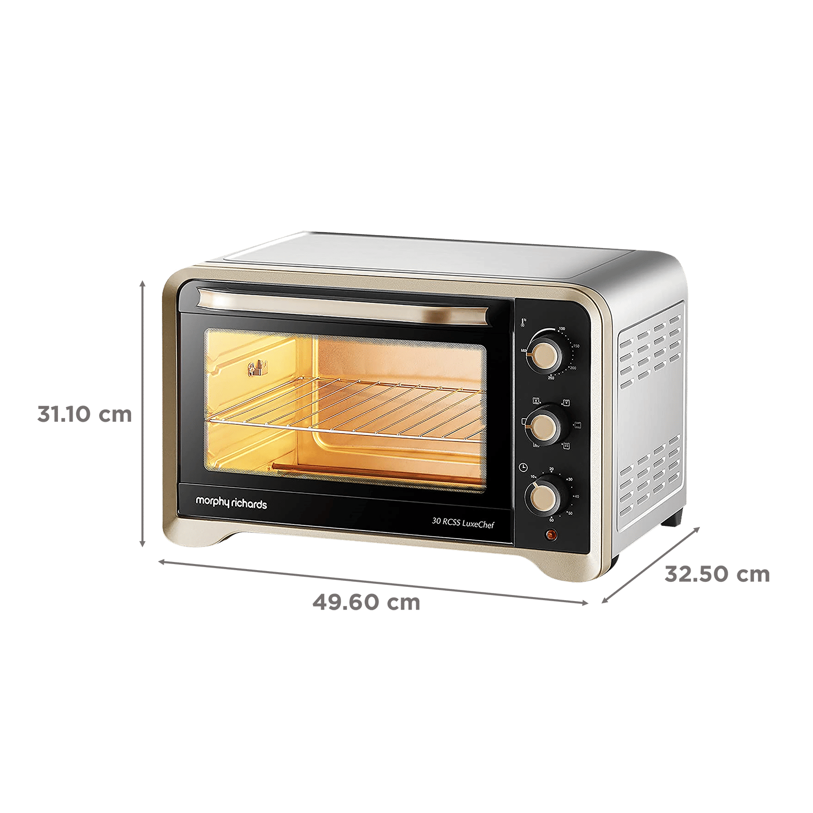 morphy richards 30RCSS LuxeChef 30L Oven Toaster Grill with Rotisserie & Convection Function (30 RCSS LuxeChef, Gold) morphy richards 30RCSS LuxeChef 30L Oven Toaster Grill with Rotisserie & Convection Function (30 RCSS LuxeChef, Gold)_2
